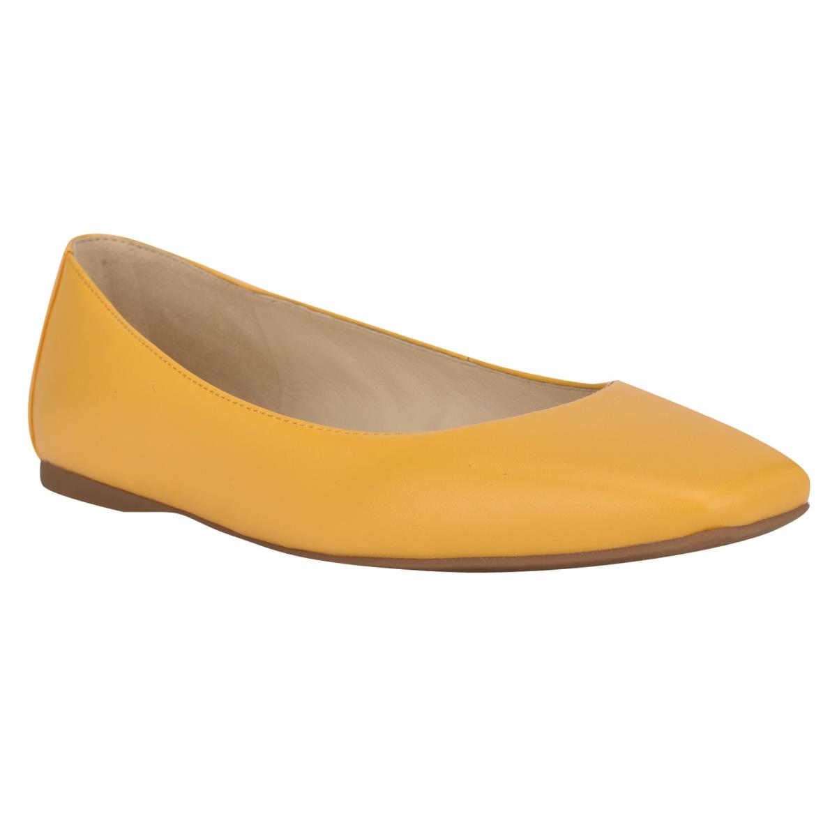 Ballerinas Nine West Alena Square-Puntera Amarillo | 7036UCXVL