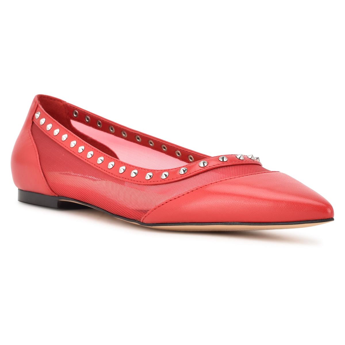 Ballerinas Nine West Bizzie Pointy Puntera Rosas | 3109VXMNA