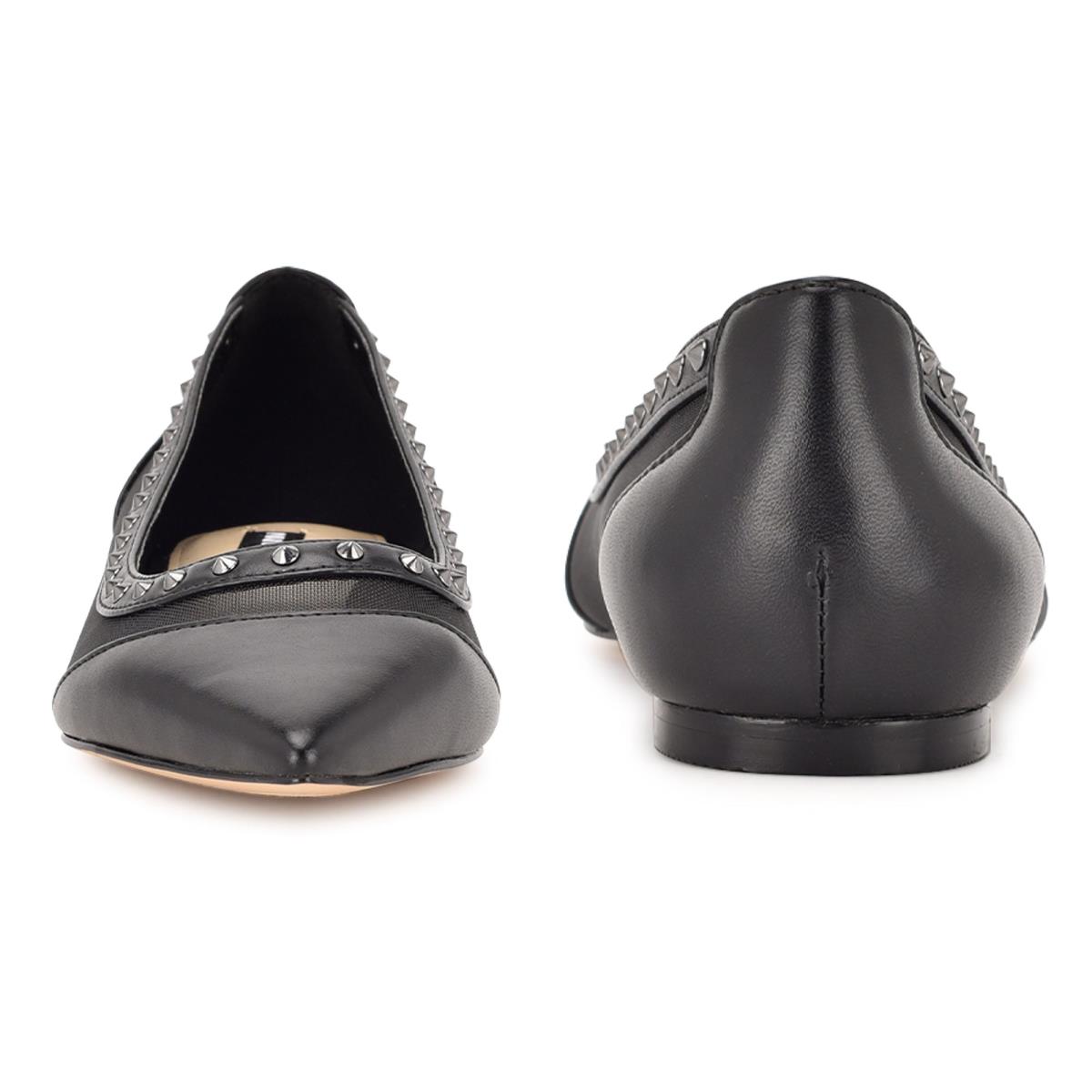 Ballerinas Nine West Bizzie Pointy Puntera Negras | 6204CJLNB