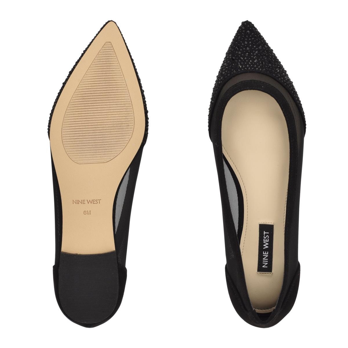 Ballerinas Nine West Bogus Pointy Puntera Negras Negras | 5940RGEXD