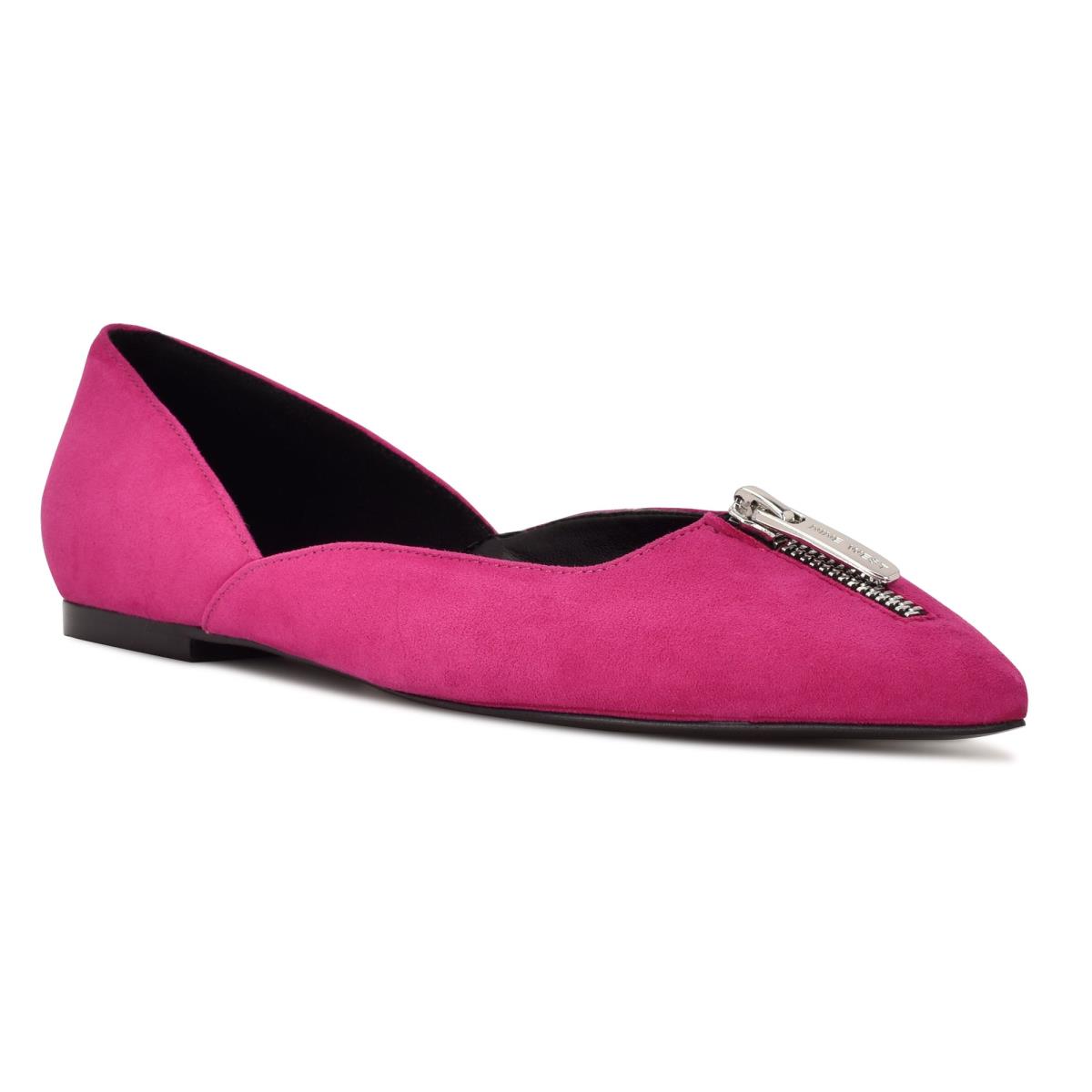 Ballerinas Nine West Brina Pointy Puntera Rosas | 8379ZPEQD