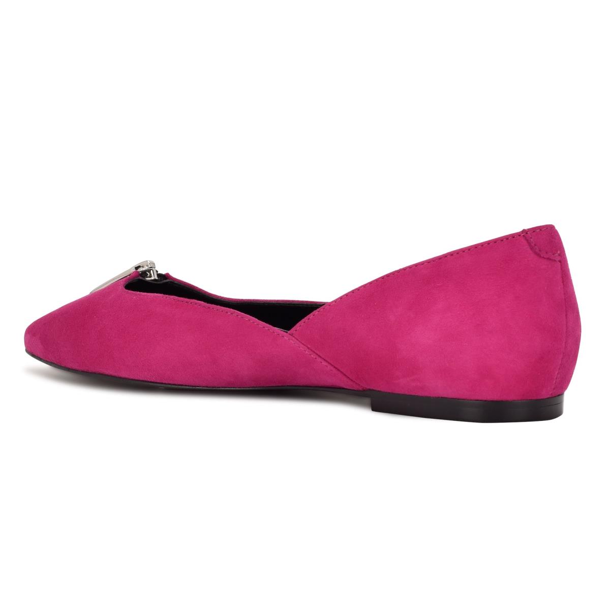 Ballerinas Nine West Brina Pointy Puntera Rosas | 8379ZPEQD