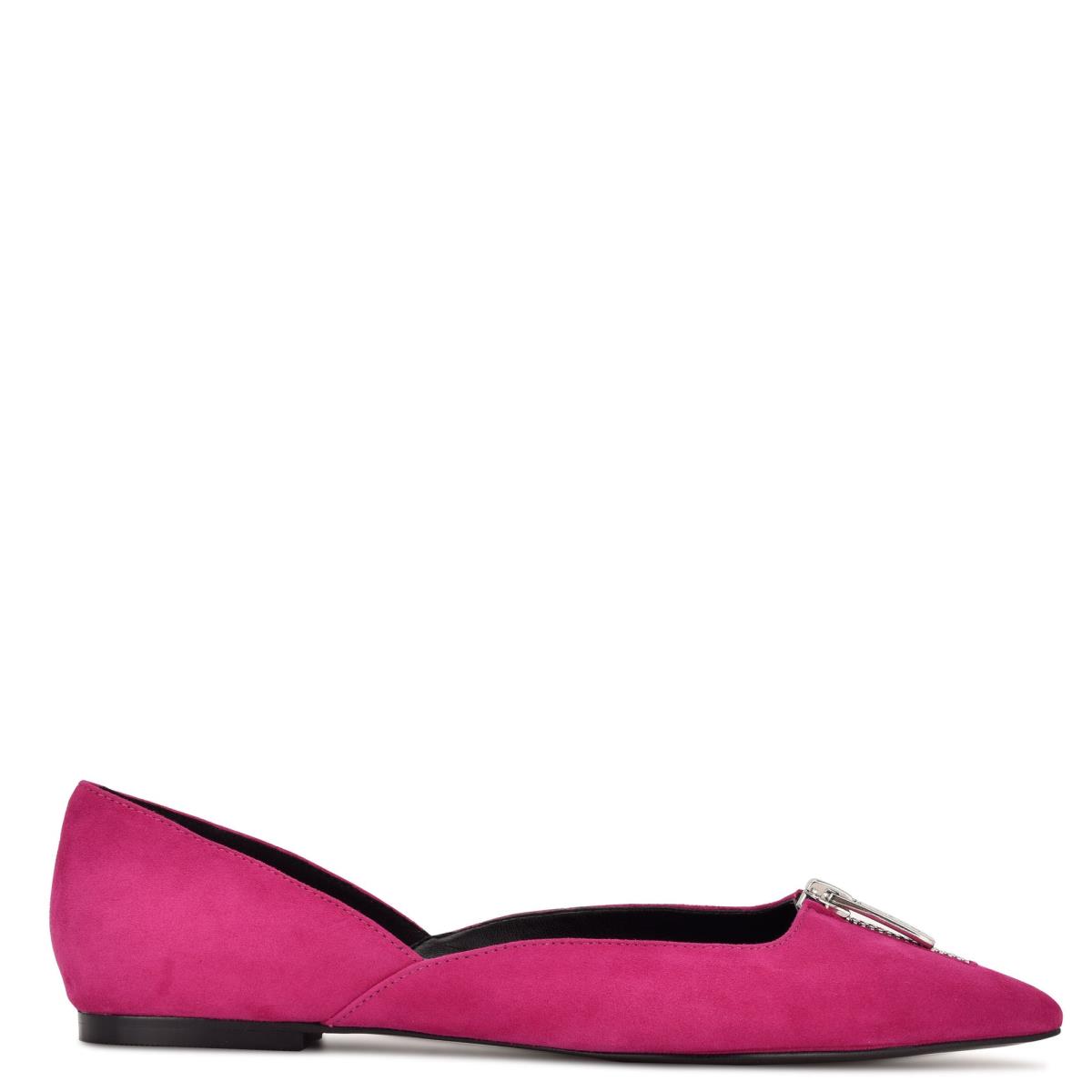 Ballerinas Nine West Brina Pointy Puntera Rosas | 8379ZPEQD