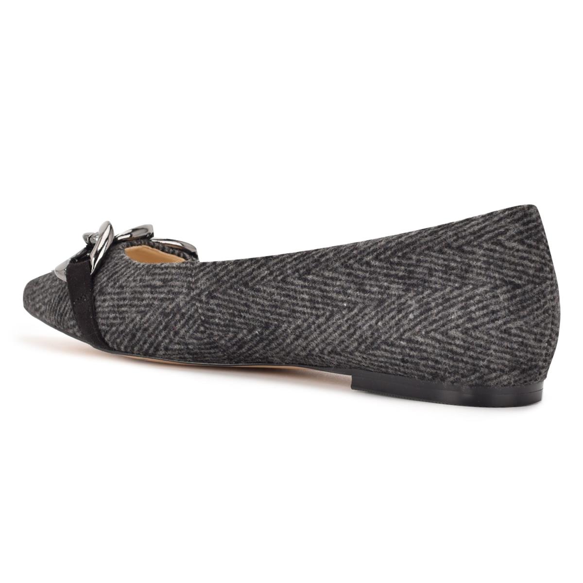 Ballerinas Nine West Brinks Pointy Puntera Gris | 1749BVQFZ