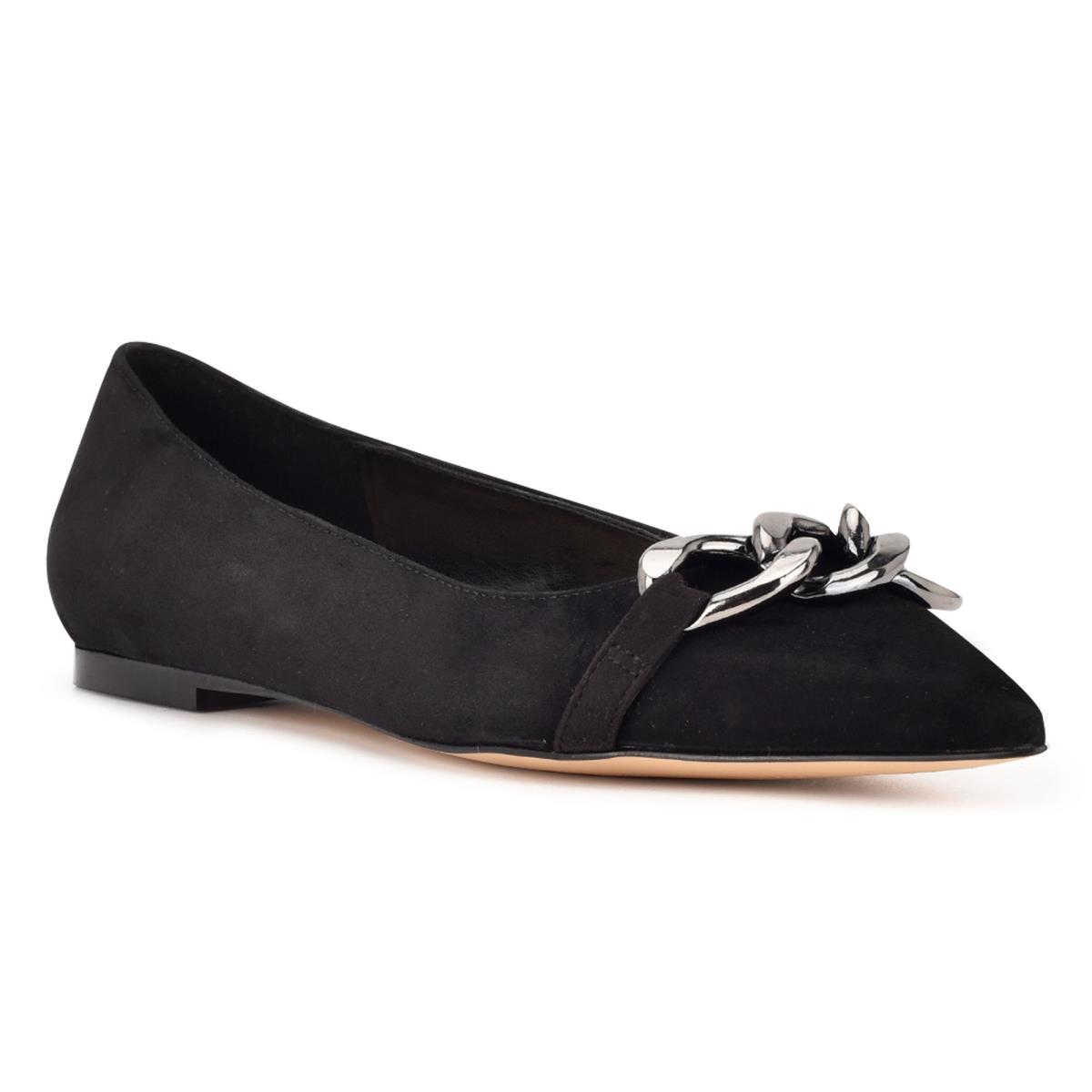 Ballerinas Nine West Brinks Pointy Puntera Negras | 2483WIRMD