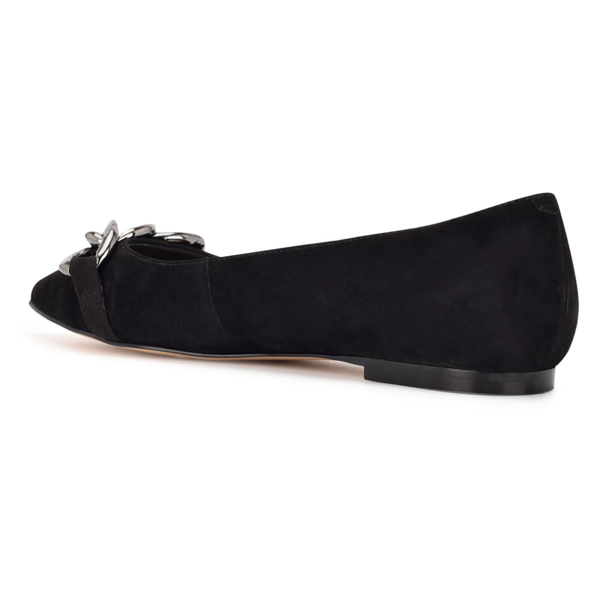 Ballerinas Nine West Brinks Pointy Puntera Negras | 2483WIRMD