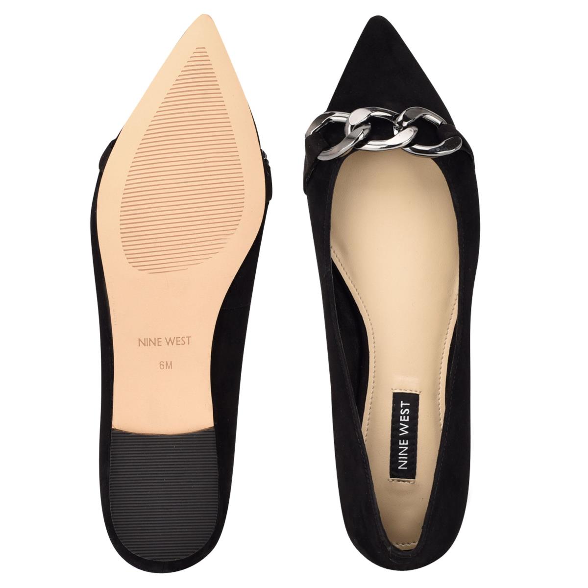 Ballerinas Nine West Brinks Pointy Puntera Negras | 2483WIRMD