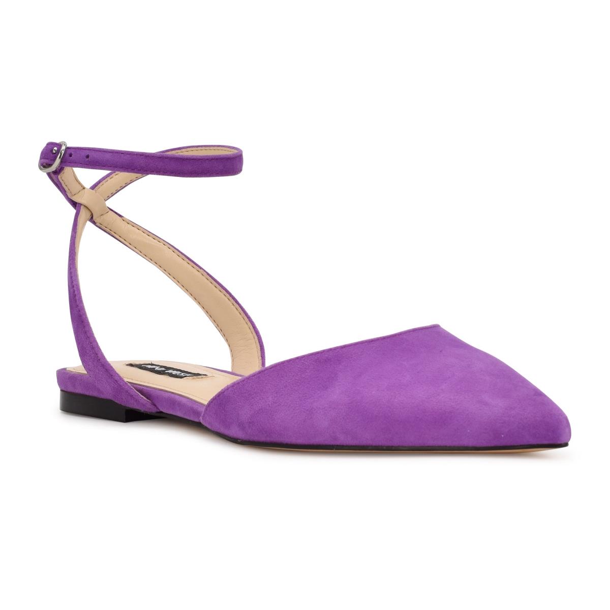 Ballerinas Nine West Briy Pointy Puntera Moradas | 4963JXSCZ