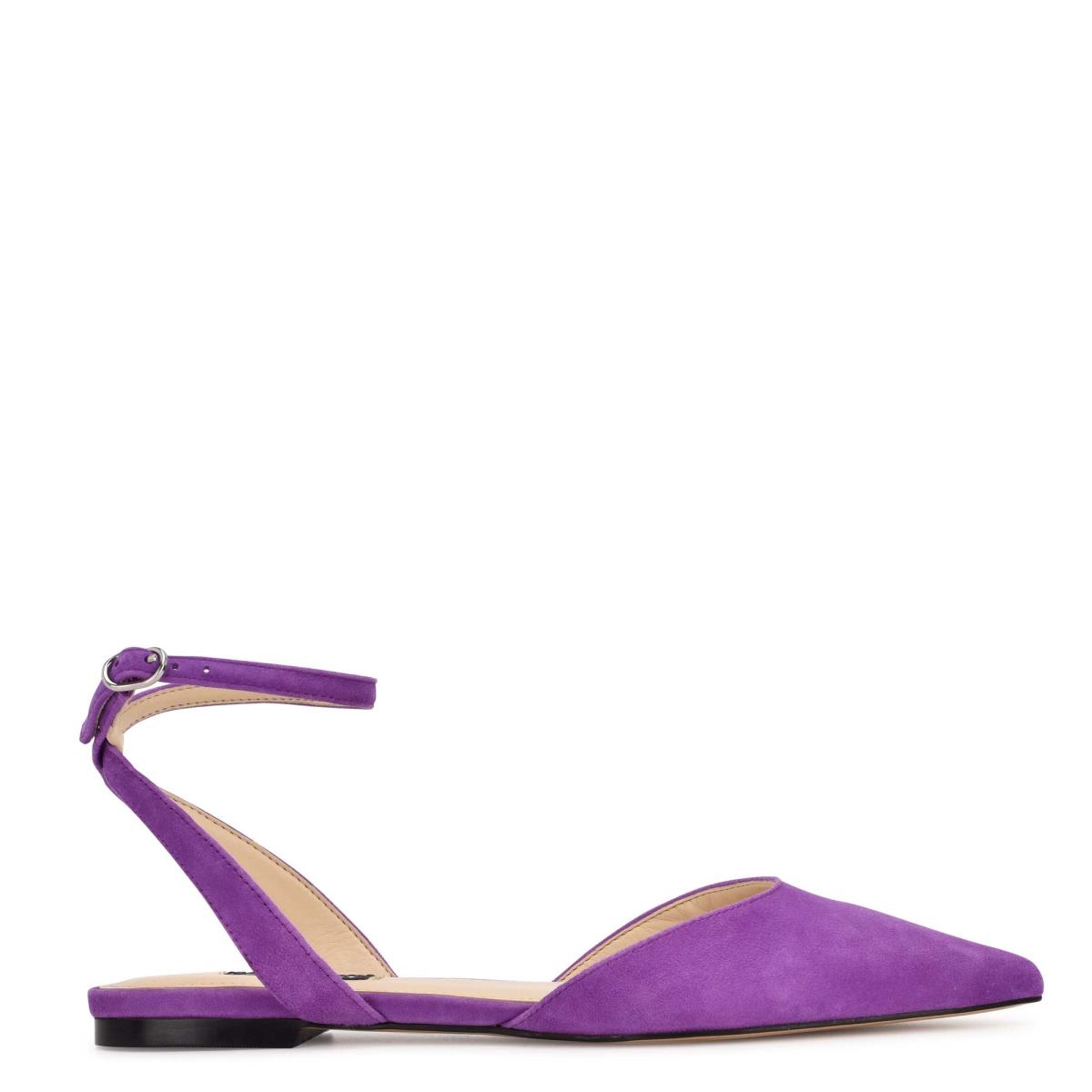 Ballerinas Nine West Briy Pointy Puntera Moradas | 4963JXSCZ