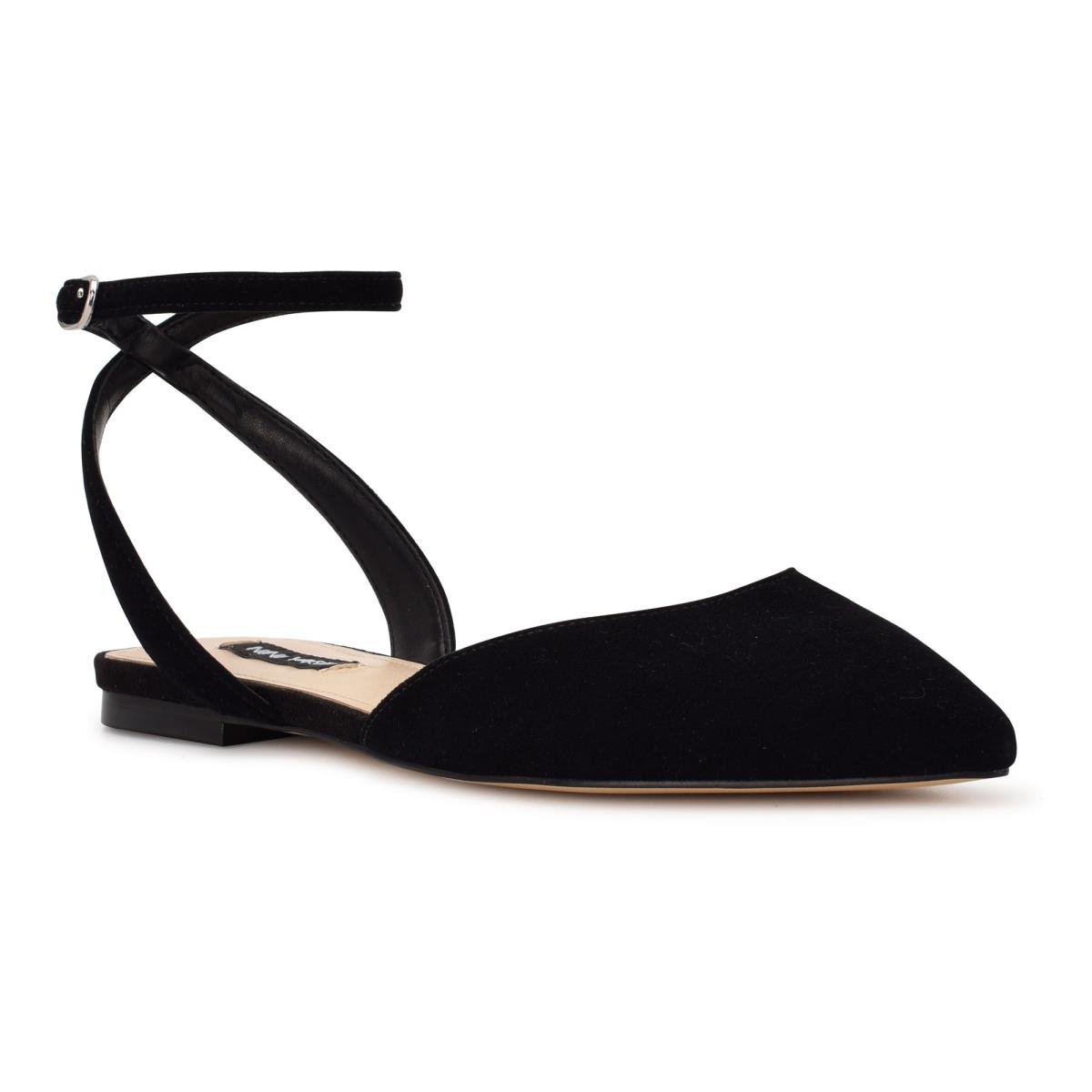 Ballerinas Nine West Briy Pointy Puntera Negras | 5410PBZNJ