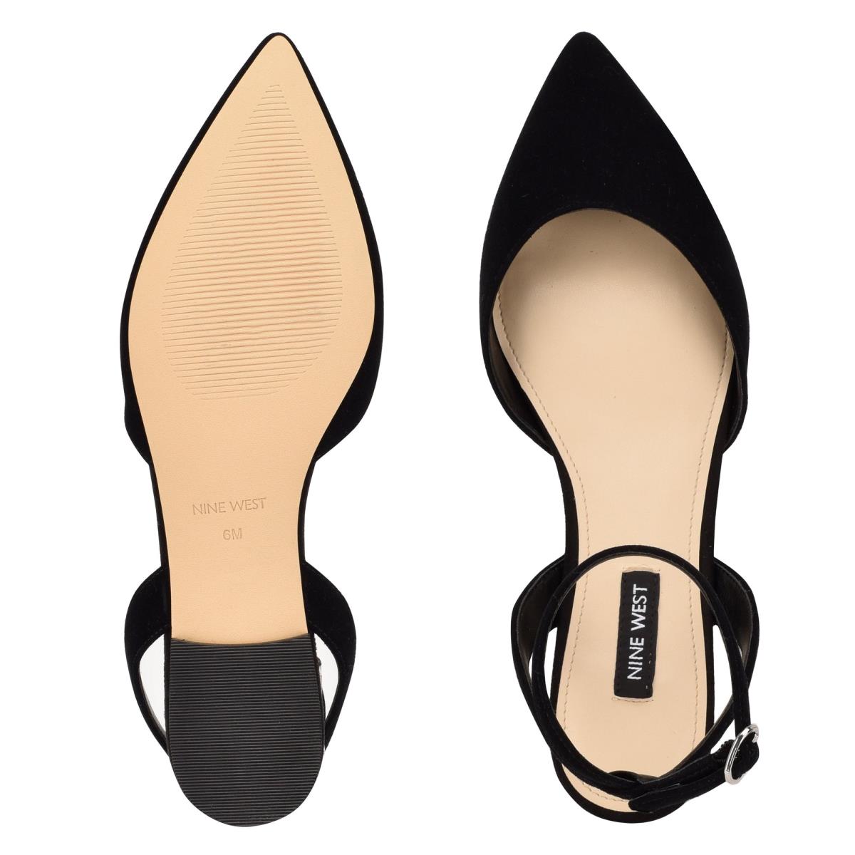 Ballerinas Nine West Briy Pointy Puntera Negras | 5410PBZNJ