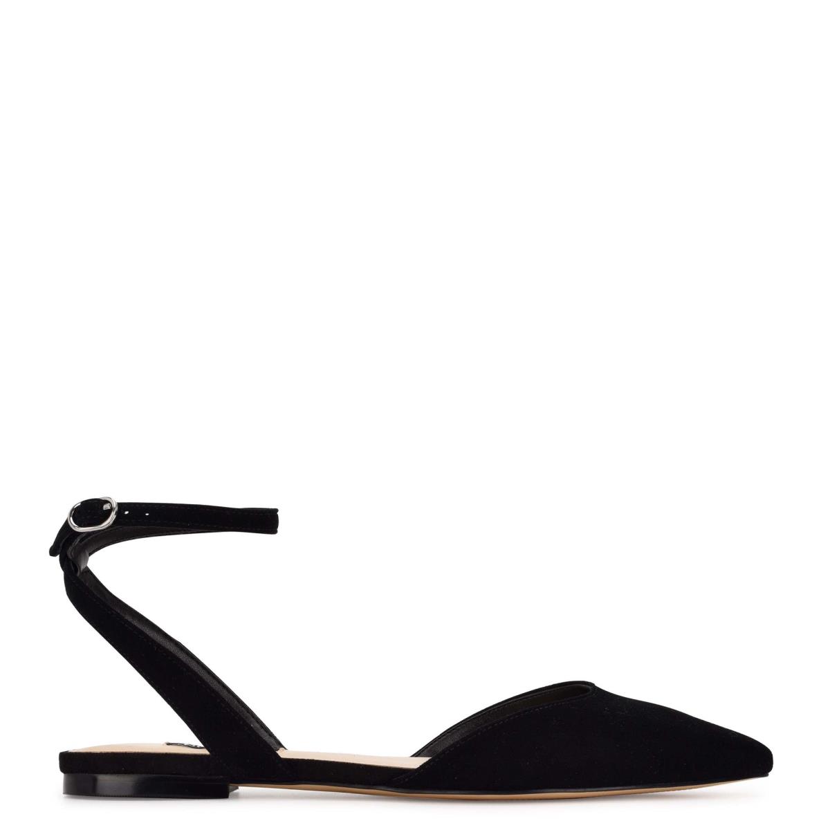 Ballerinas Nine West Briy Pointy Puntera Negras | 5410PBZNJ