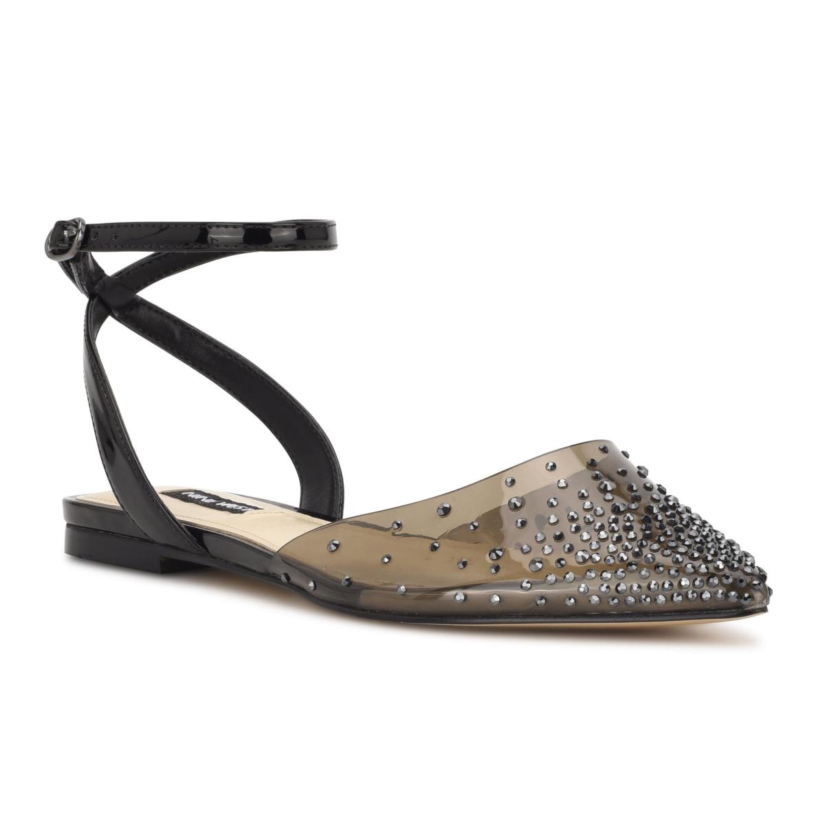 Ballerinas Nine West Briya Pointy Puntera Negras | 9375HWSCI