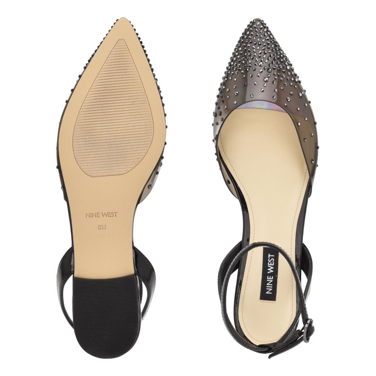 Ballerinas Nine West Briya Pointy Puntera Negras | 9375HWSCI