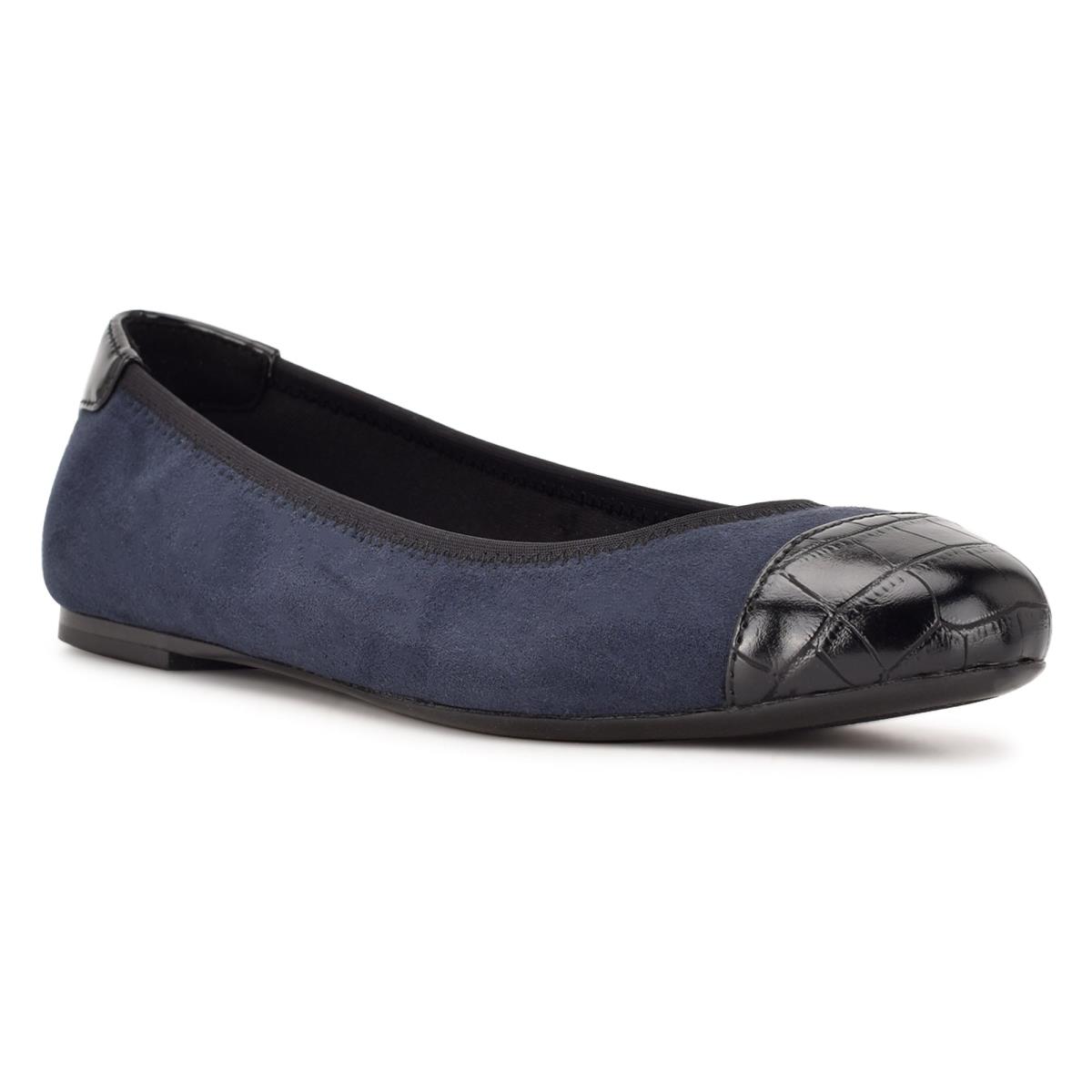 Ballerinas Nine West Capted Ballet Azul Marino | 5071CPRJX