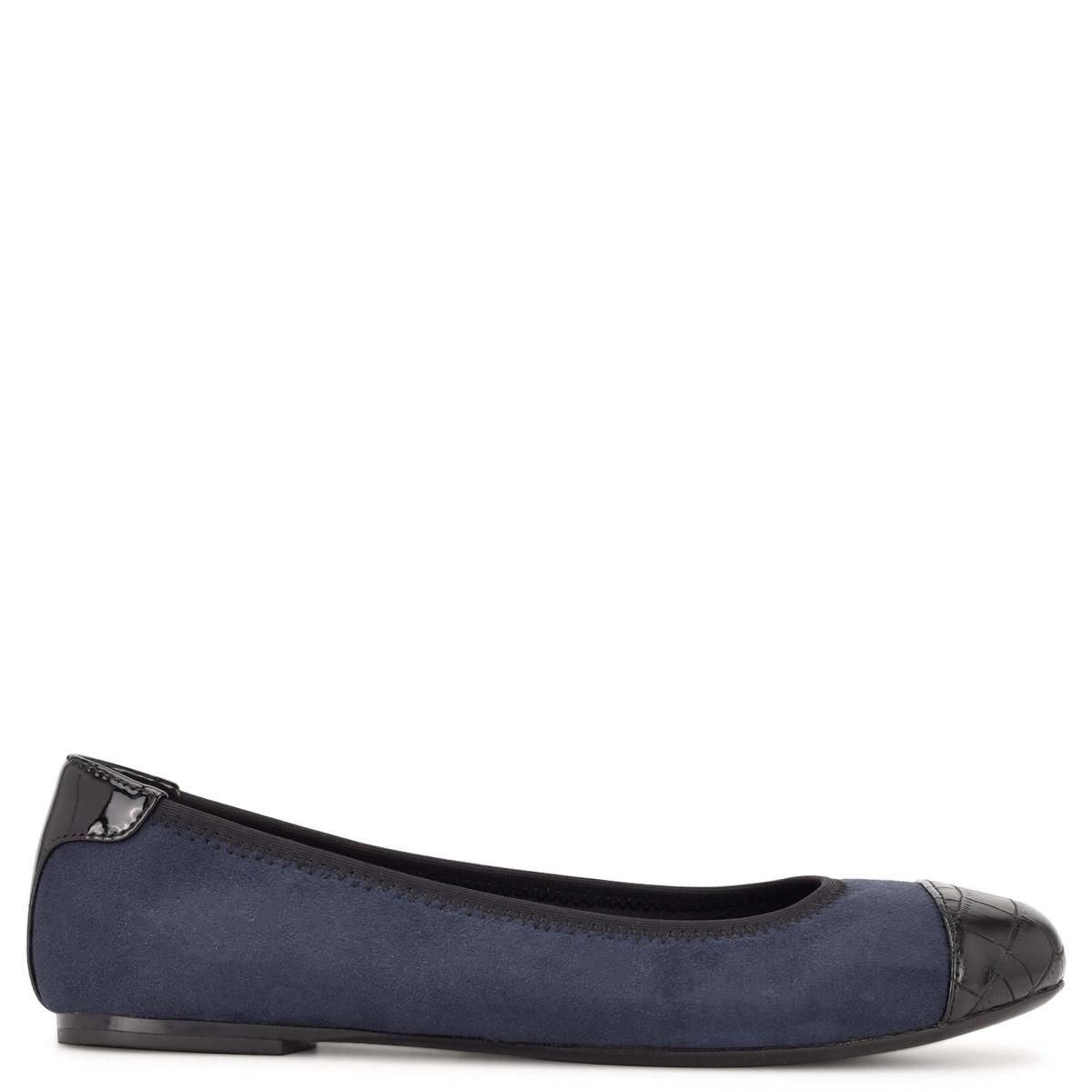 Ballerinas Nine West Capted Ballet Azul Marino | 5071CPRJX