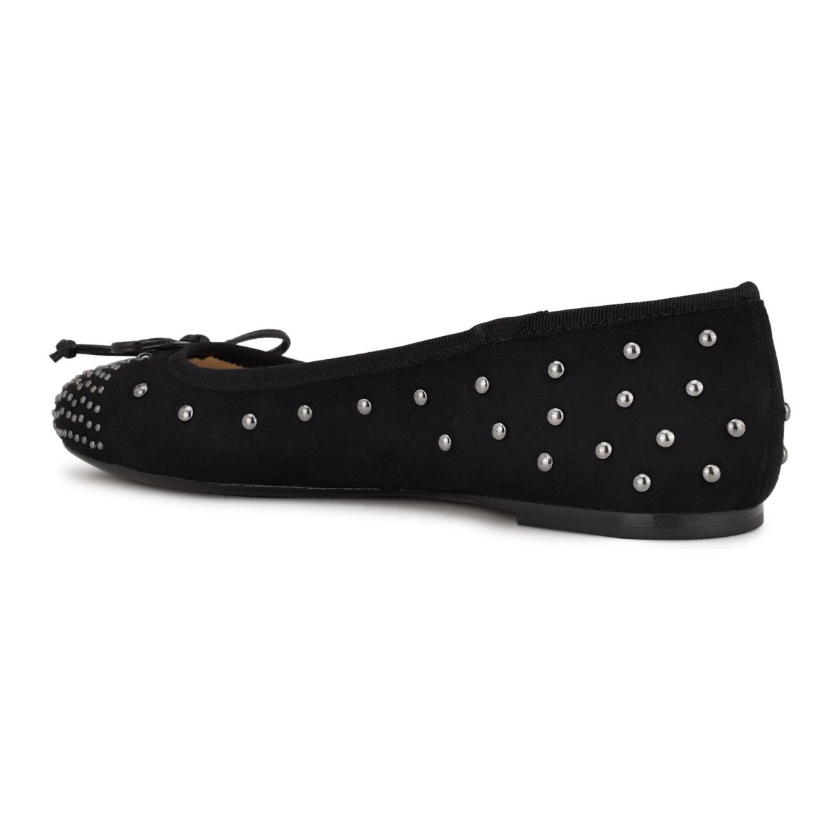 Ballerinas Nine West Curvy Studded Ballet Negras | 3457WCIUF