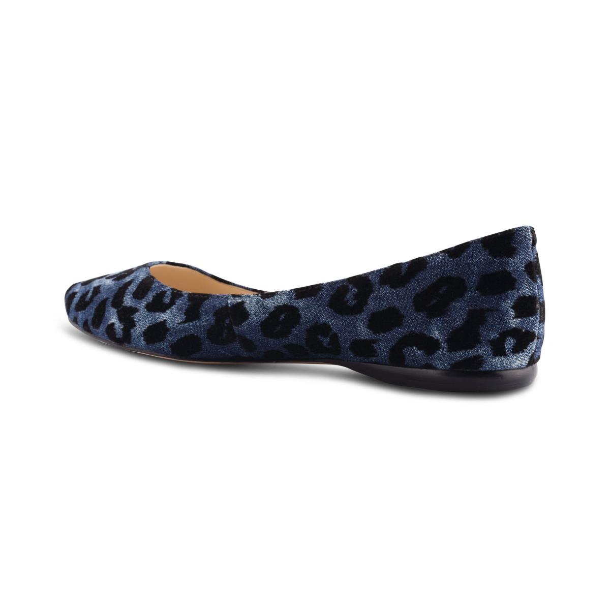 Ballerinas Nine West Speakup Almond Puntera Azules Leopardo | 2078JTBAO