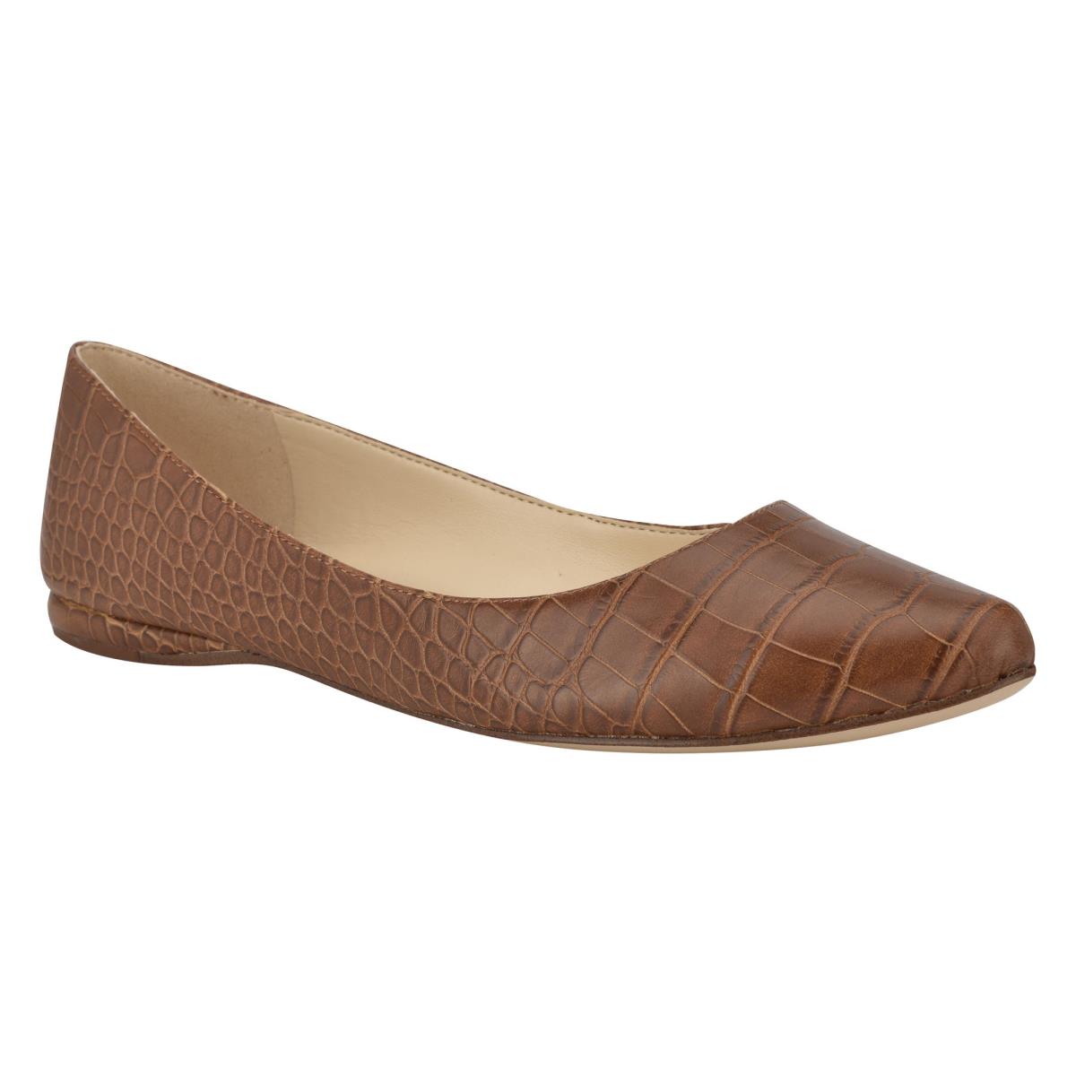 Ballerinas Nine West Speakup Almond Puntera Marrones Serpent | 6514NHZAF