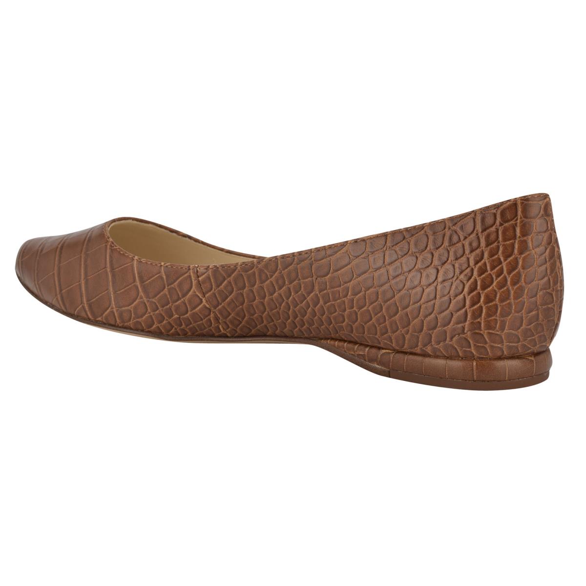 Ballerinas Nine West Speakup Almond Puntera Marrones Serpent | 6514NHZAF