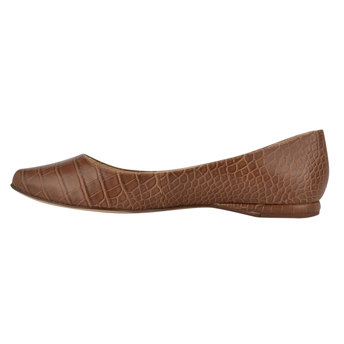 Ballerinas Nine West Speakup Almond Puntera Marrones Serpent | 6514NHZAF