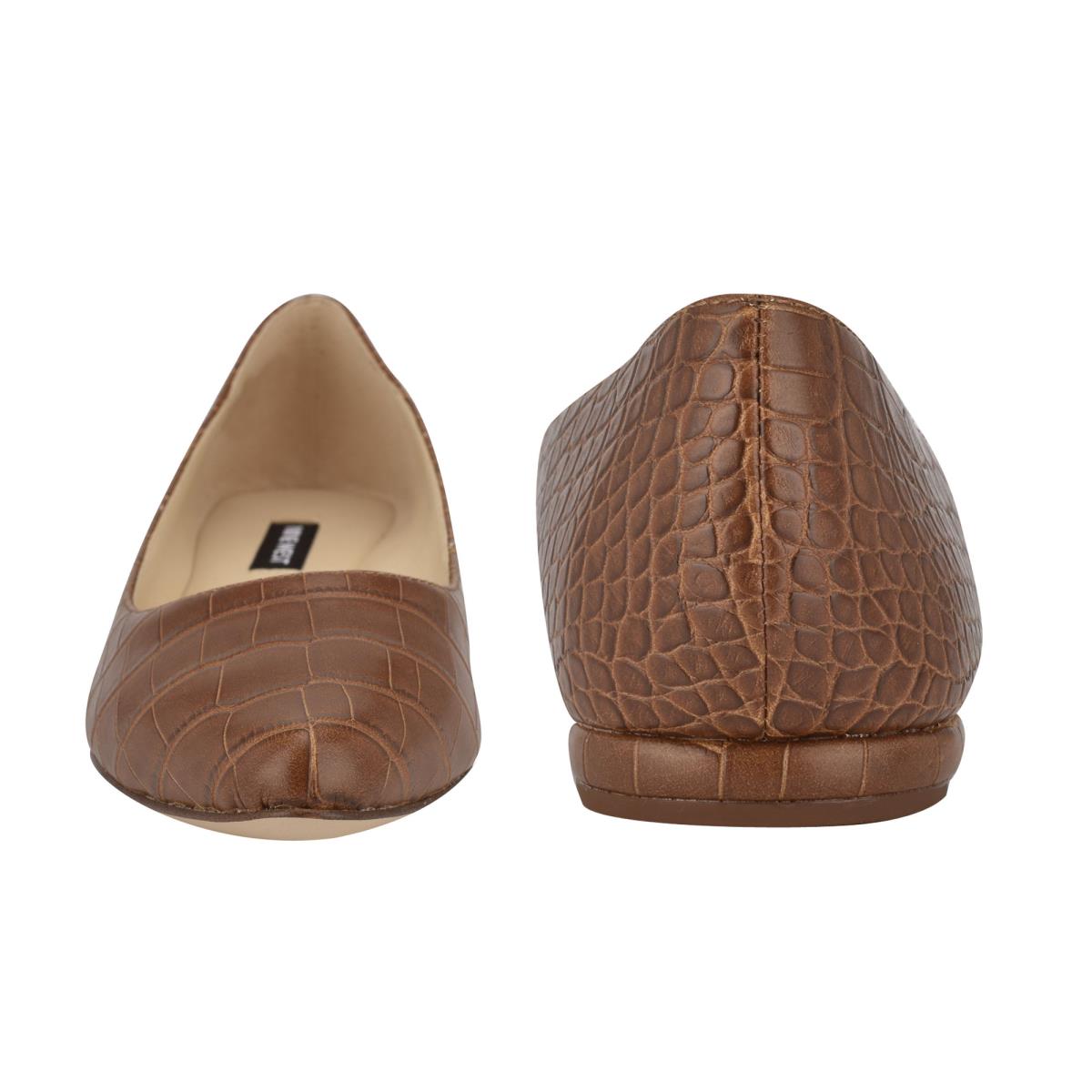 Ballerinas Nine West Speakup Almond Puntera Marrones Serpent | 6514NHZAF