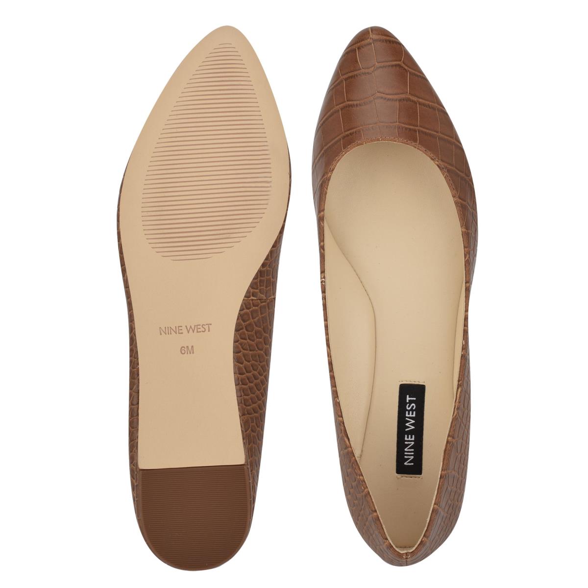 Ballerinas Nine West Speakup Almond Puntera Marrones Serpent | 6514NHZAF