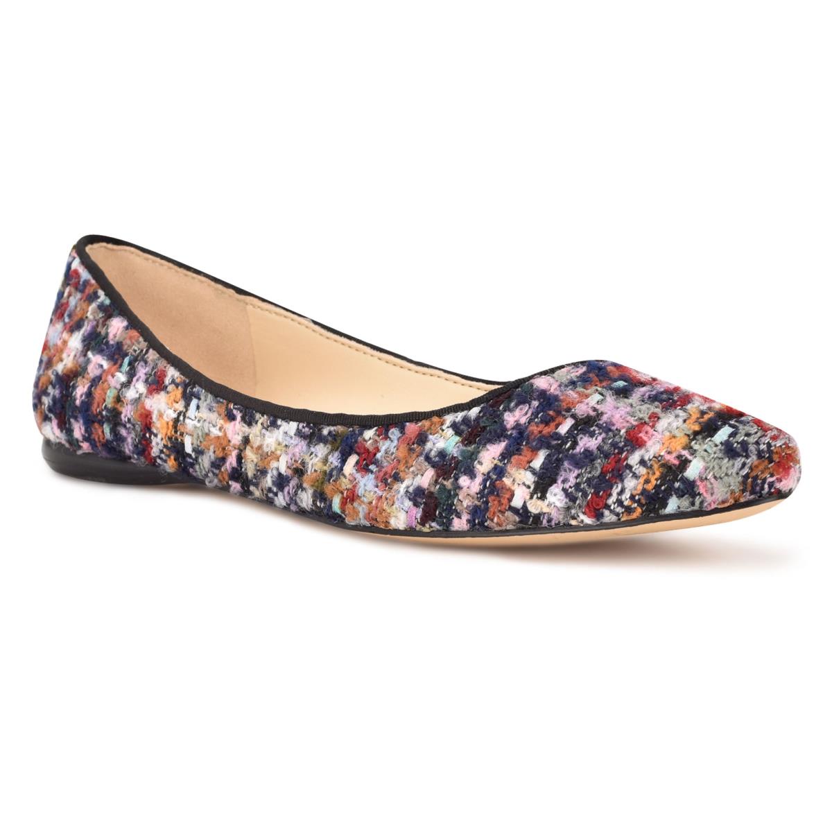 Ballerinas Nine West Speakup Almond Puntera Azules Multicolor | 8175DCUKW