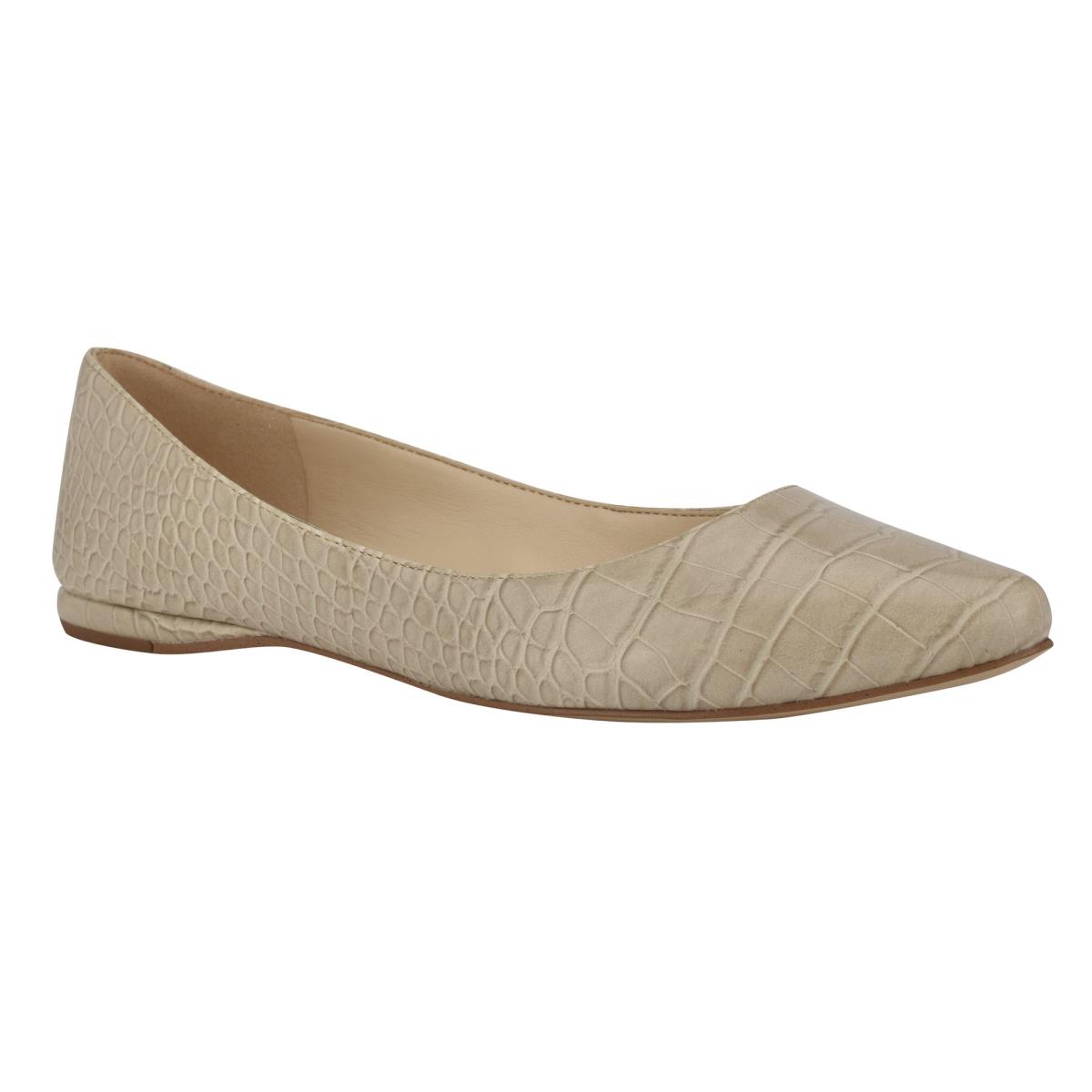 Ballerinas Nine West Speakup Almond Puntera Gris Serpent | 8410AUHOL