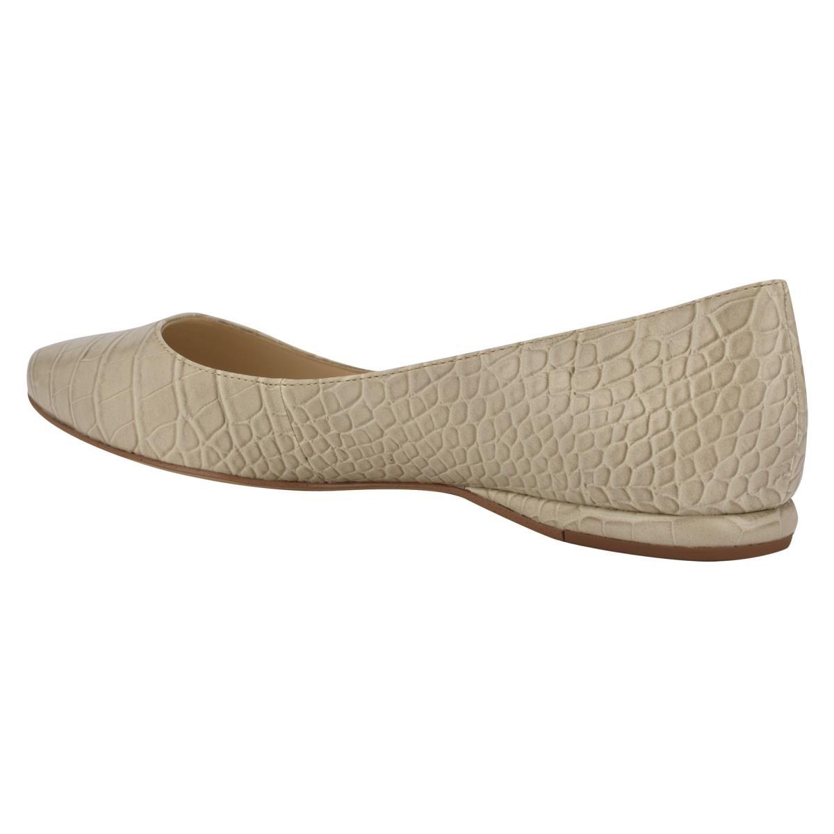 Ballerinas Nine West Speakup Almond Puntera Gris Serpent | 8410AUHOL