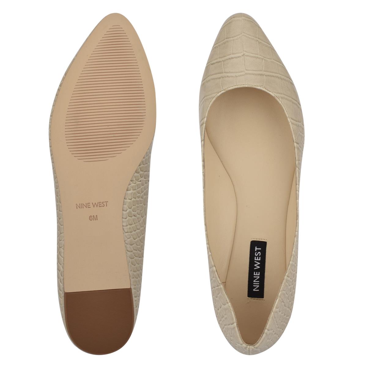 Ballerinas Nine West Speakup Almond Puntera Gris Serpent | 8410AUHOL