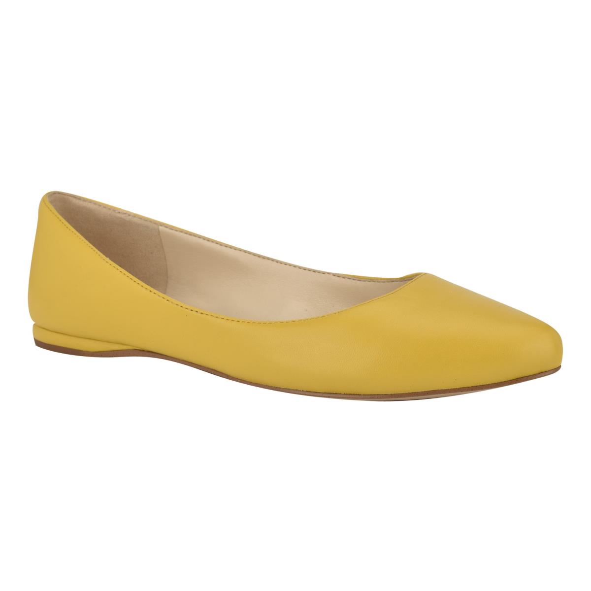 Ballerinas Nine West Speakup Almond Puntera Amarillo | 8752NQKLU