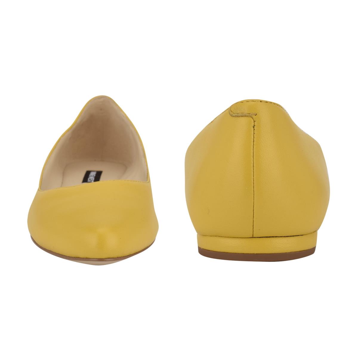 Ballerinas Nine West Speakup Almond Puntera Amarillo | 8752NQKLU