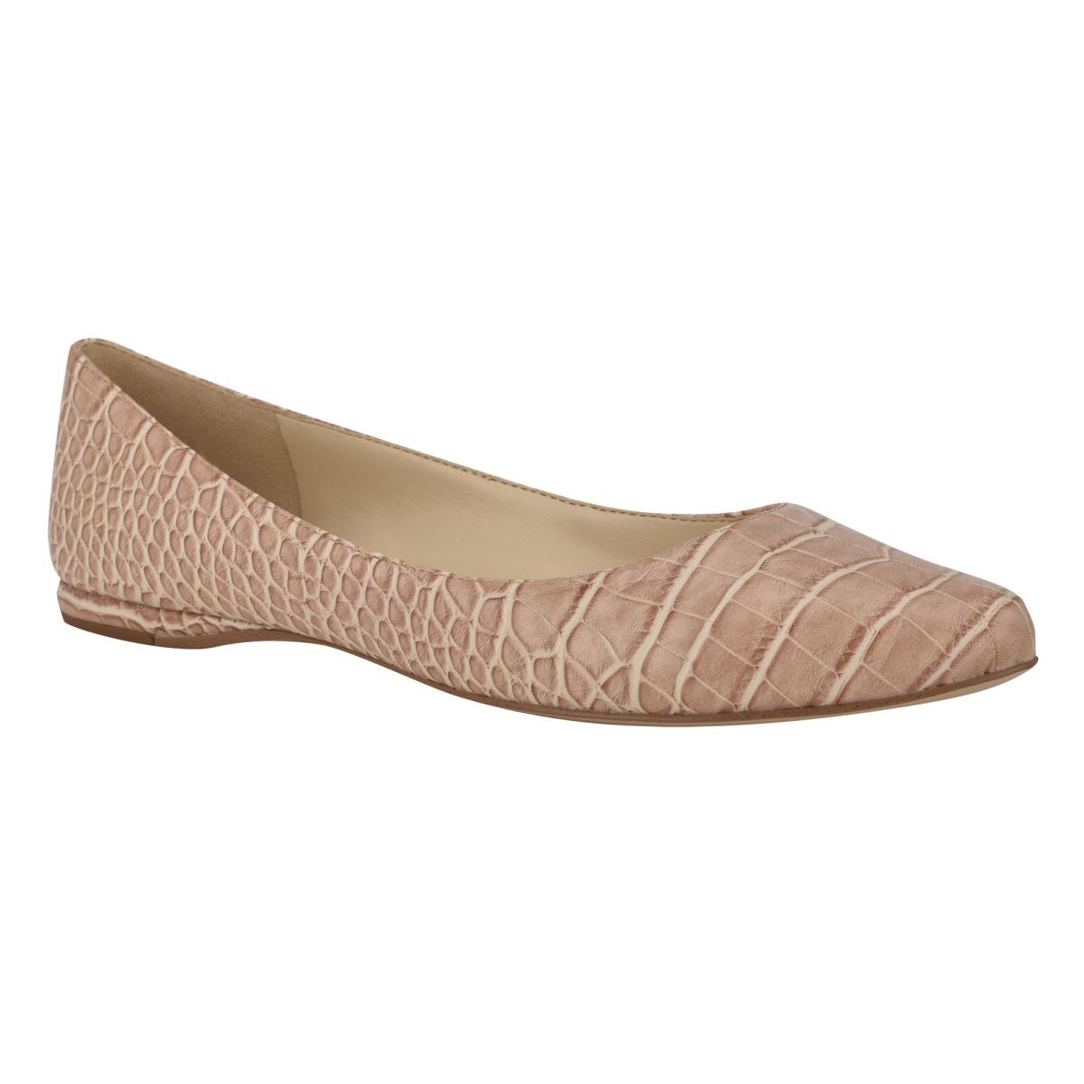 Ballerinas Nine West Speakup Almond Puntera Rosas Serpent | 9421UTVMS