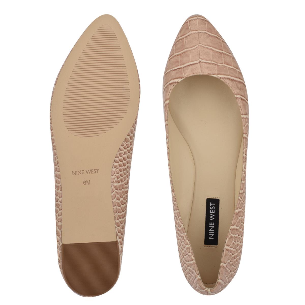 Ballerinas Nine West Speakup Almond Puntera Rosas Serpent | 9421UTVMS