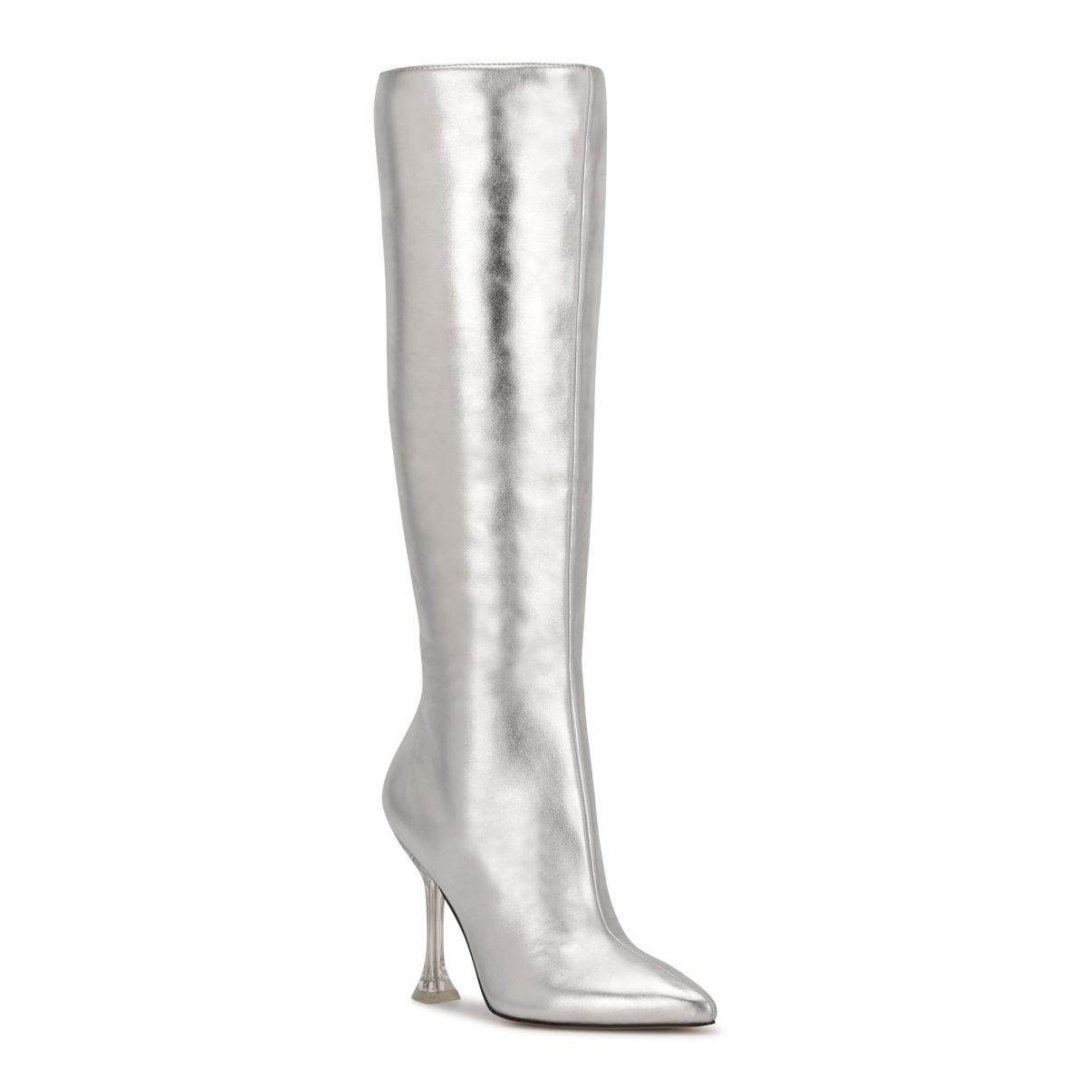 Botas De Vestir Nine West Talya Plateadas | 6584HPCAB