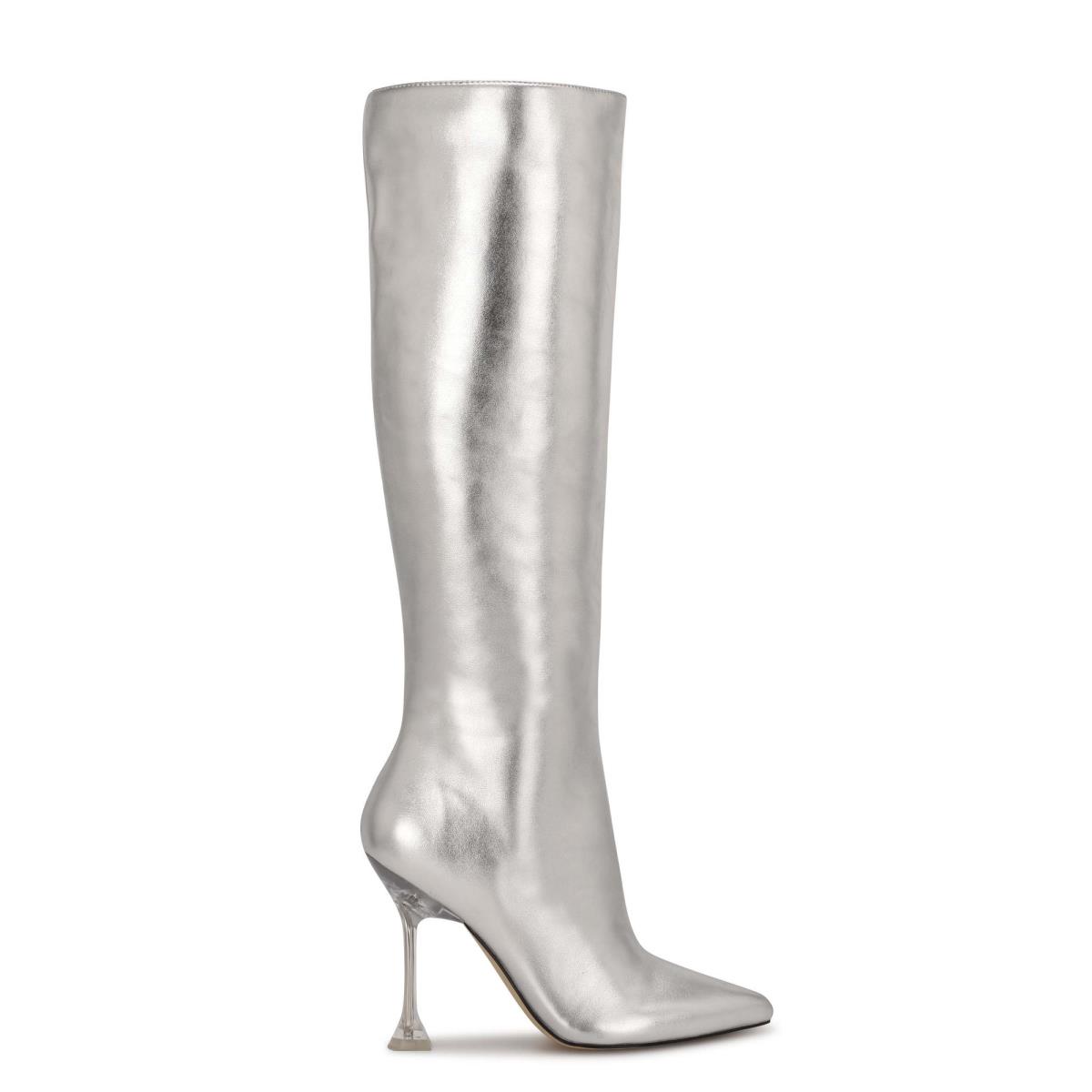 Botas De Vestir Nine West Talya Plateadas | 6584HPCAB