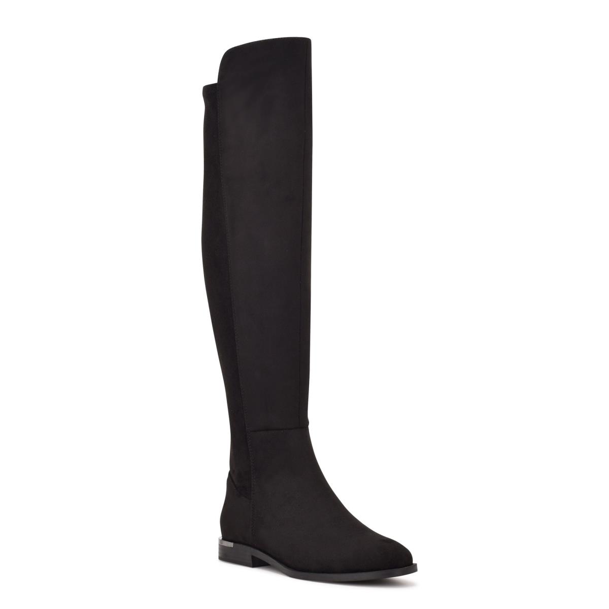 Botas Nine West Allair Anchos Calf Over the Knee Negras | 0748CSTAE