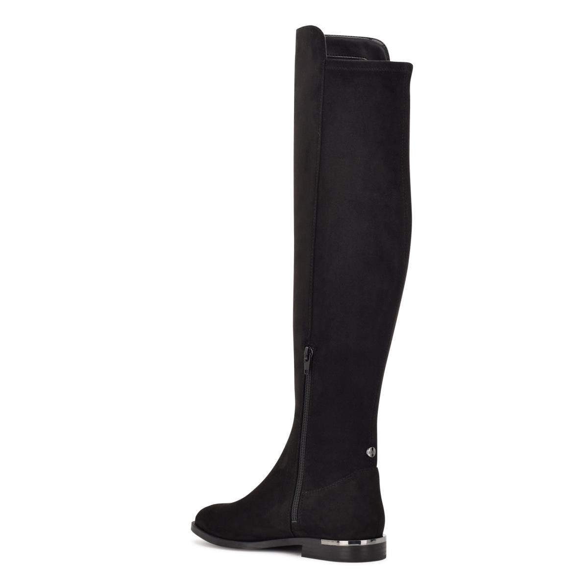 Botas Nine West Allair Anchos Calf Over the Knee Negras | 0748CSTAE