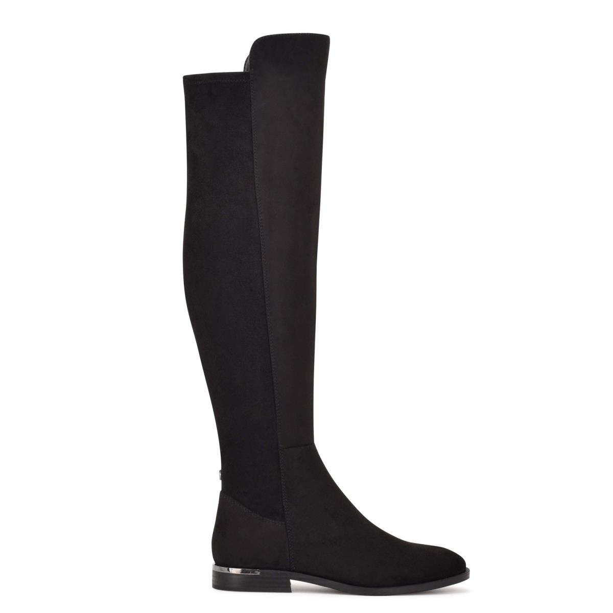 Botas Nine West Allair Anchos Calf Over the Knee Negras | 0748CSTAE