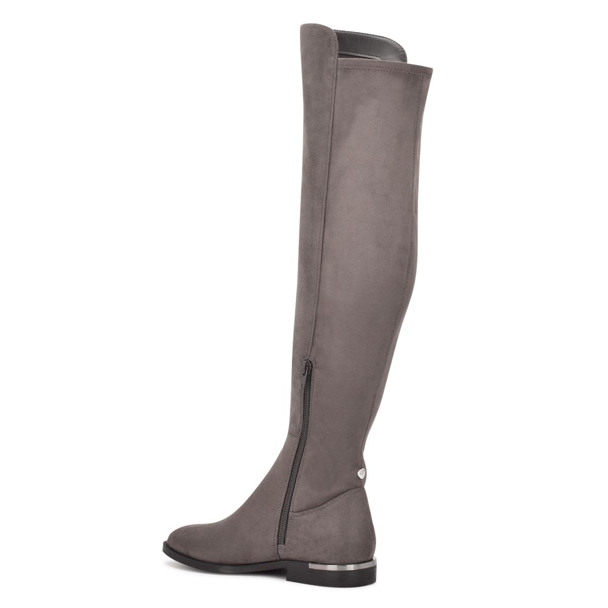 Botas Nine West Allair Anchos Calf Over the Knee Gris | 9476HVSBF