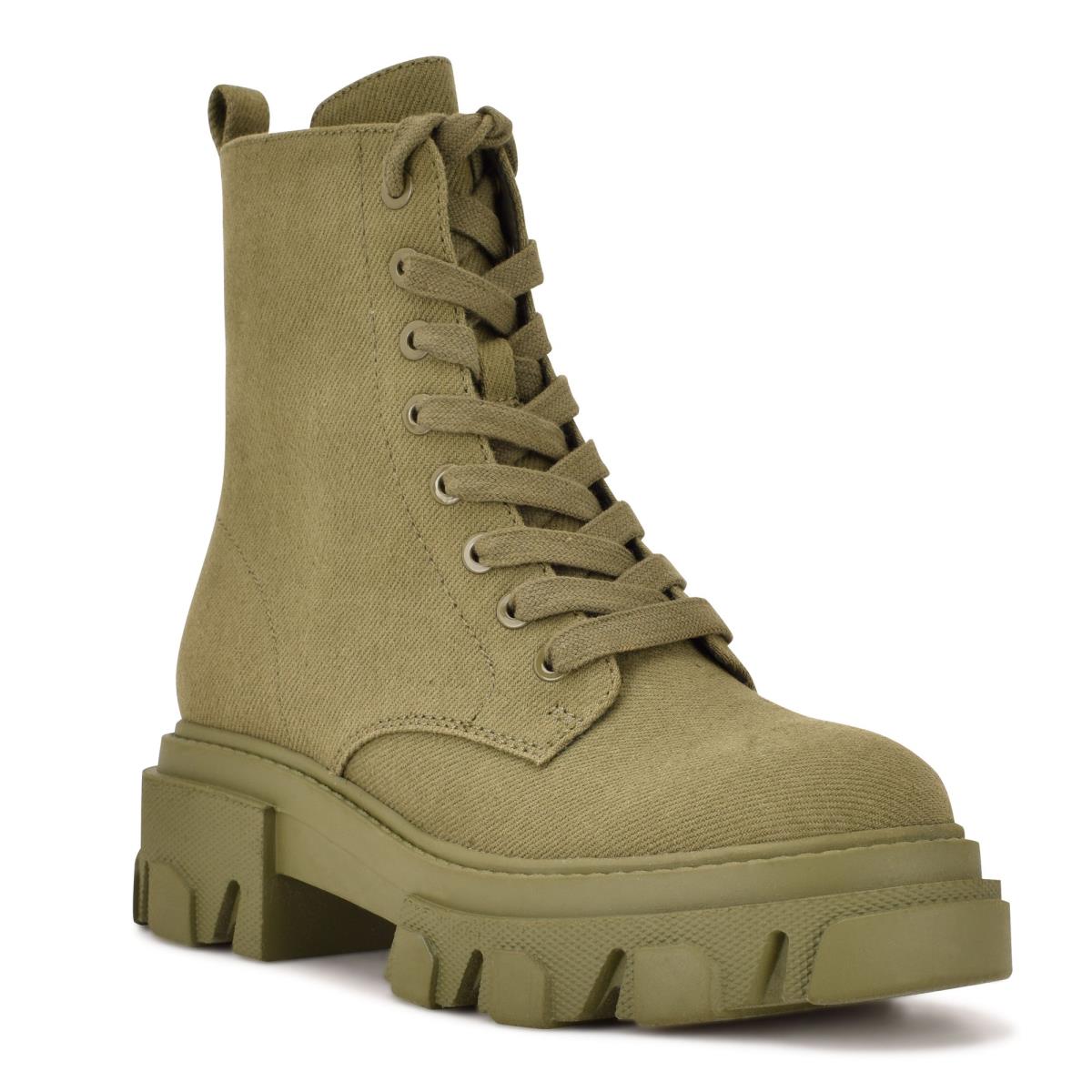 Botas Nine West Clover Lug Sole Verde Oliva | 2481VRWFJ