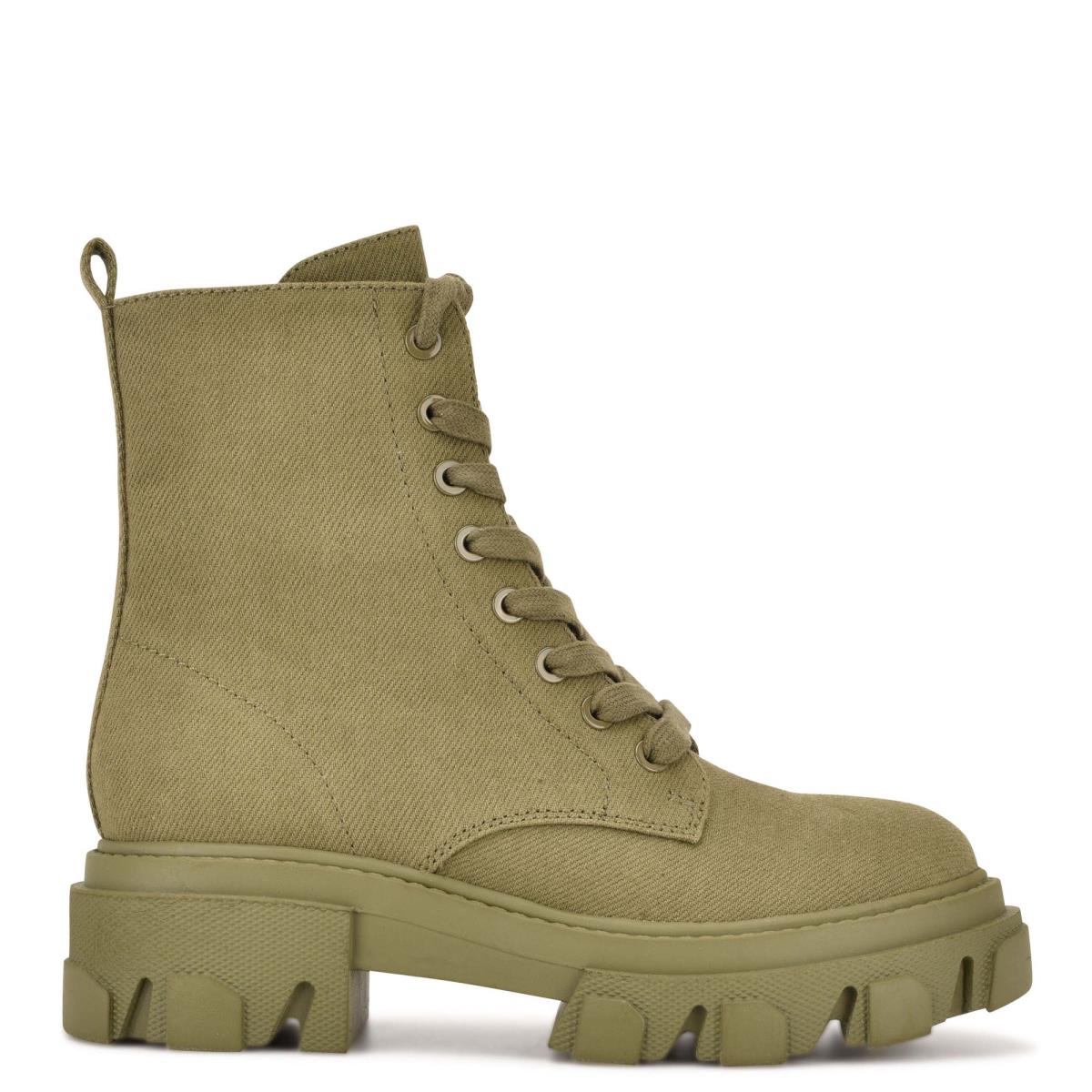 Botas Nine West Clover Lug Sole Verde Oliva | 2481VRWFJ