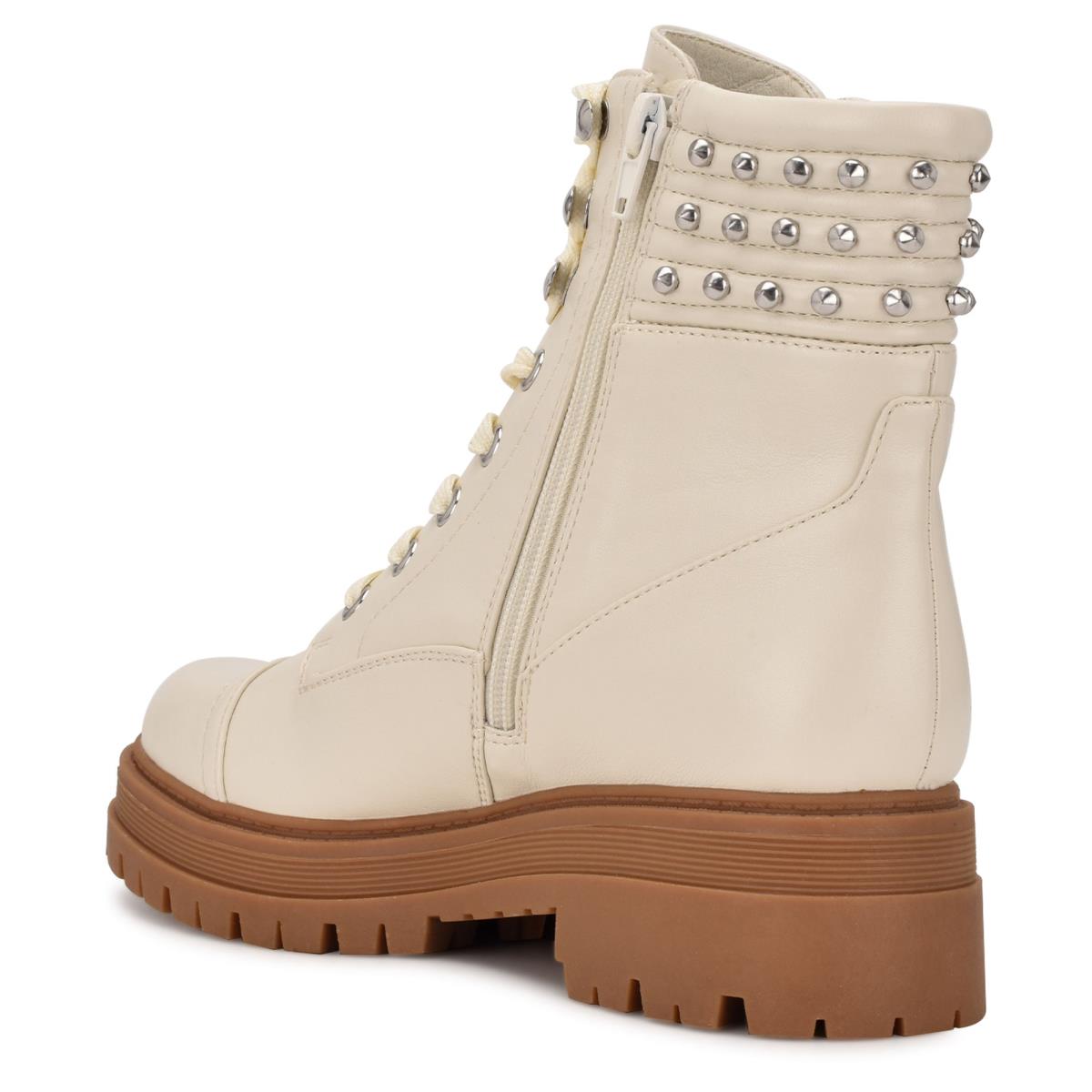 Botas Nine West Pimmz Lug Sole Beige | 4769ZITBO