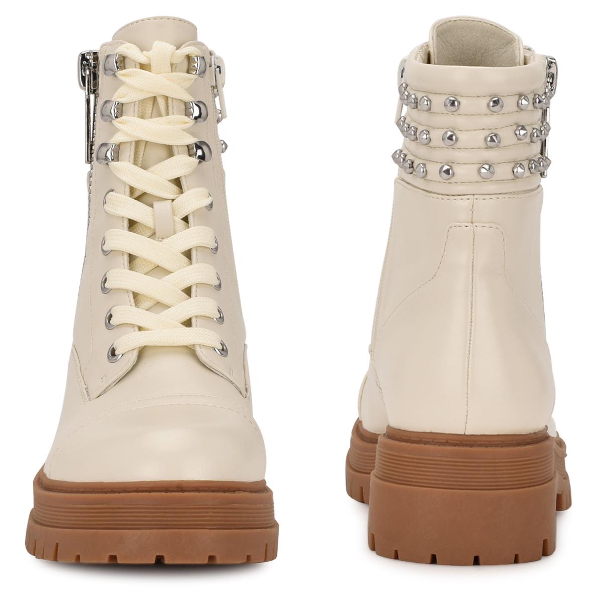 Botas Nine West Pimmz Lug Sole Beige | 4769ZITBO