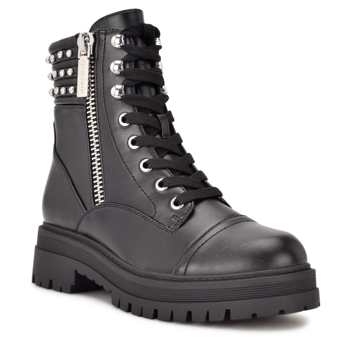 Botas Nine West Pimmz Lug Sole Negras | 4068ZQFNK