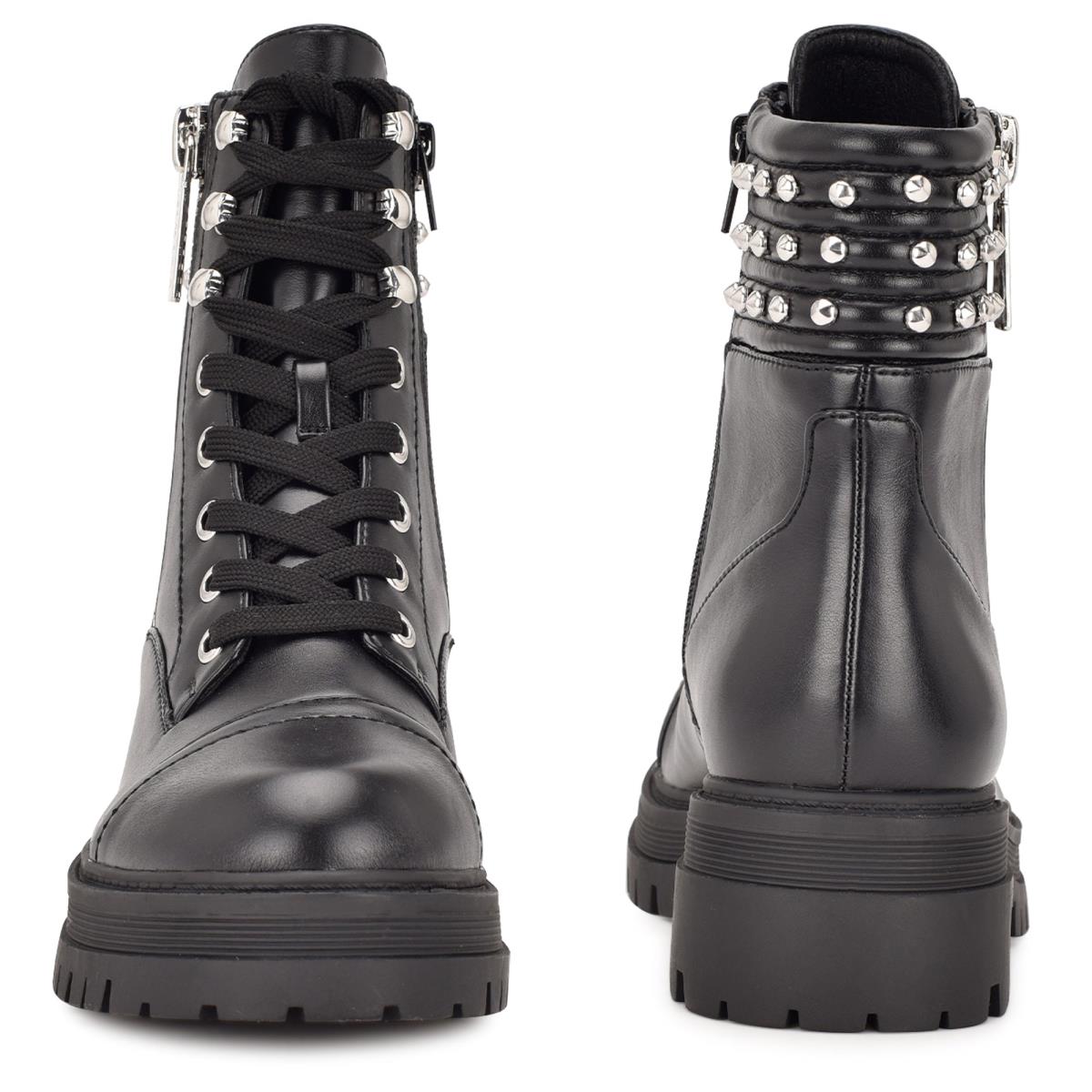 Botas Nine West Pimmz Lug Sole Negras | 4068ZQFNK