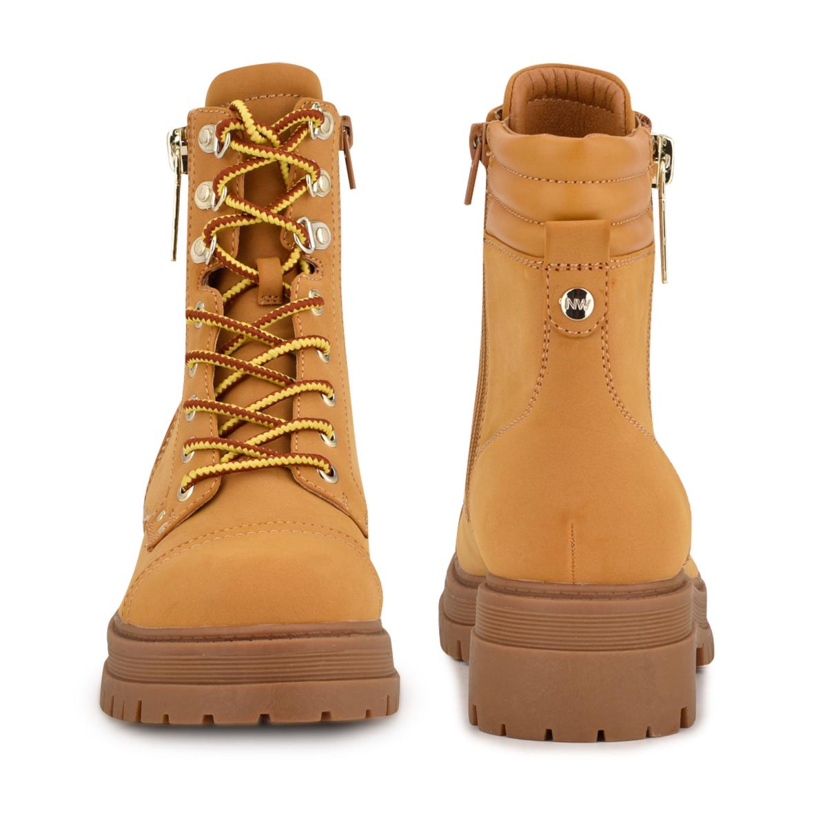 Botas Nine West Prinze Lug Sole Beige | 5162ODNSW