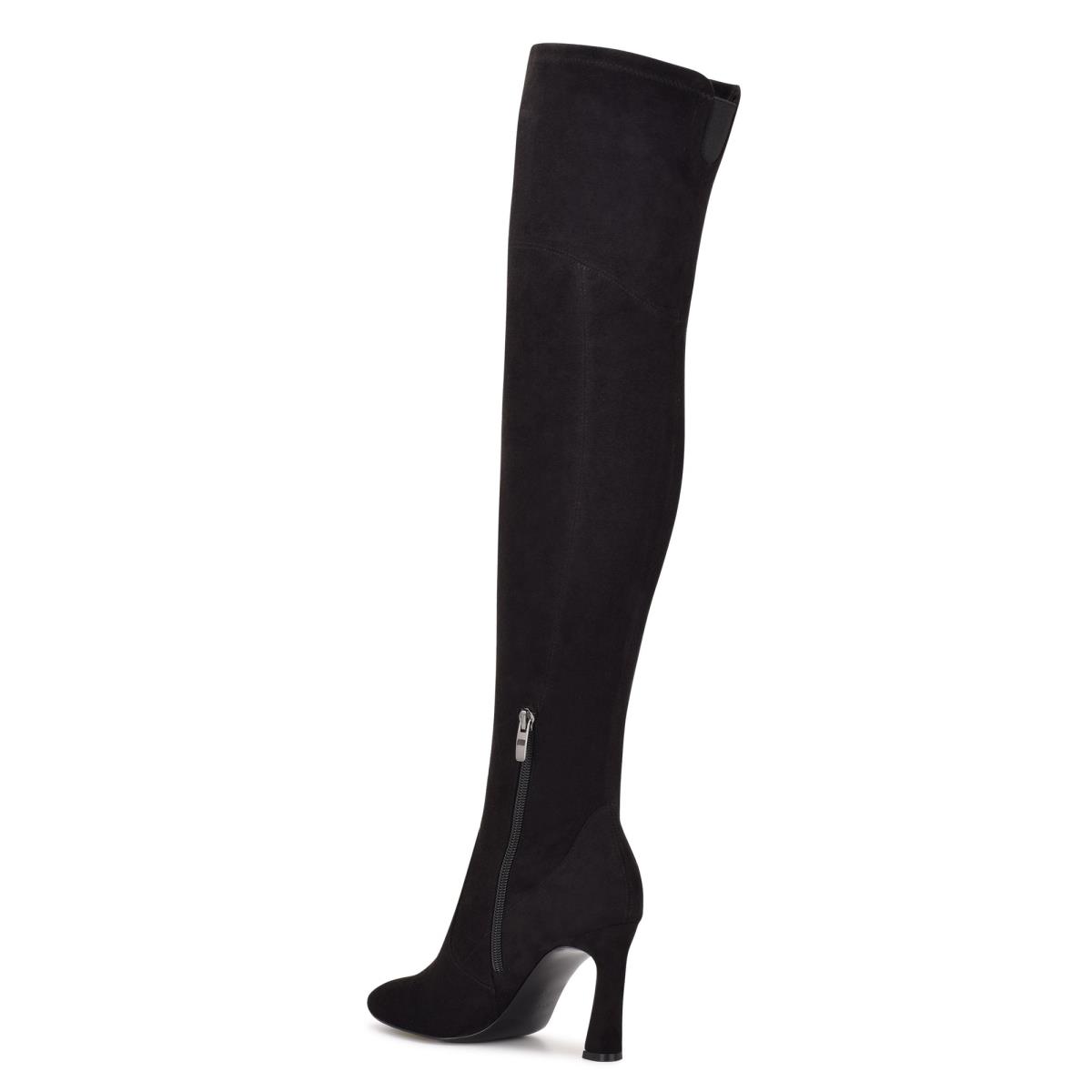 Botas Nine West Sizzle Over The Knee Heel Negras | 4281ZBOTA