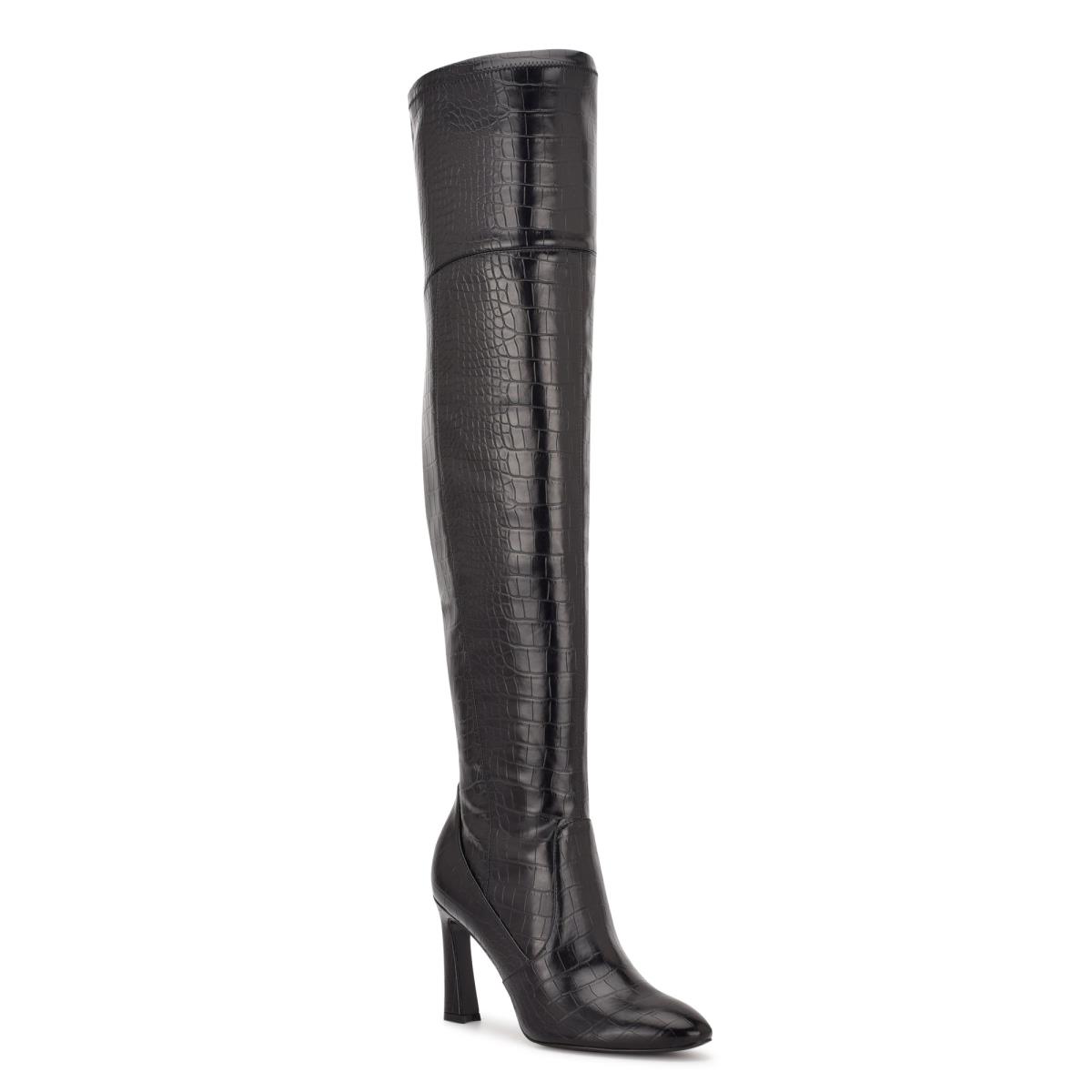 Botas Nine West Sizzle Over The Knee Heel Negras | 9014ZEOLM